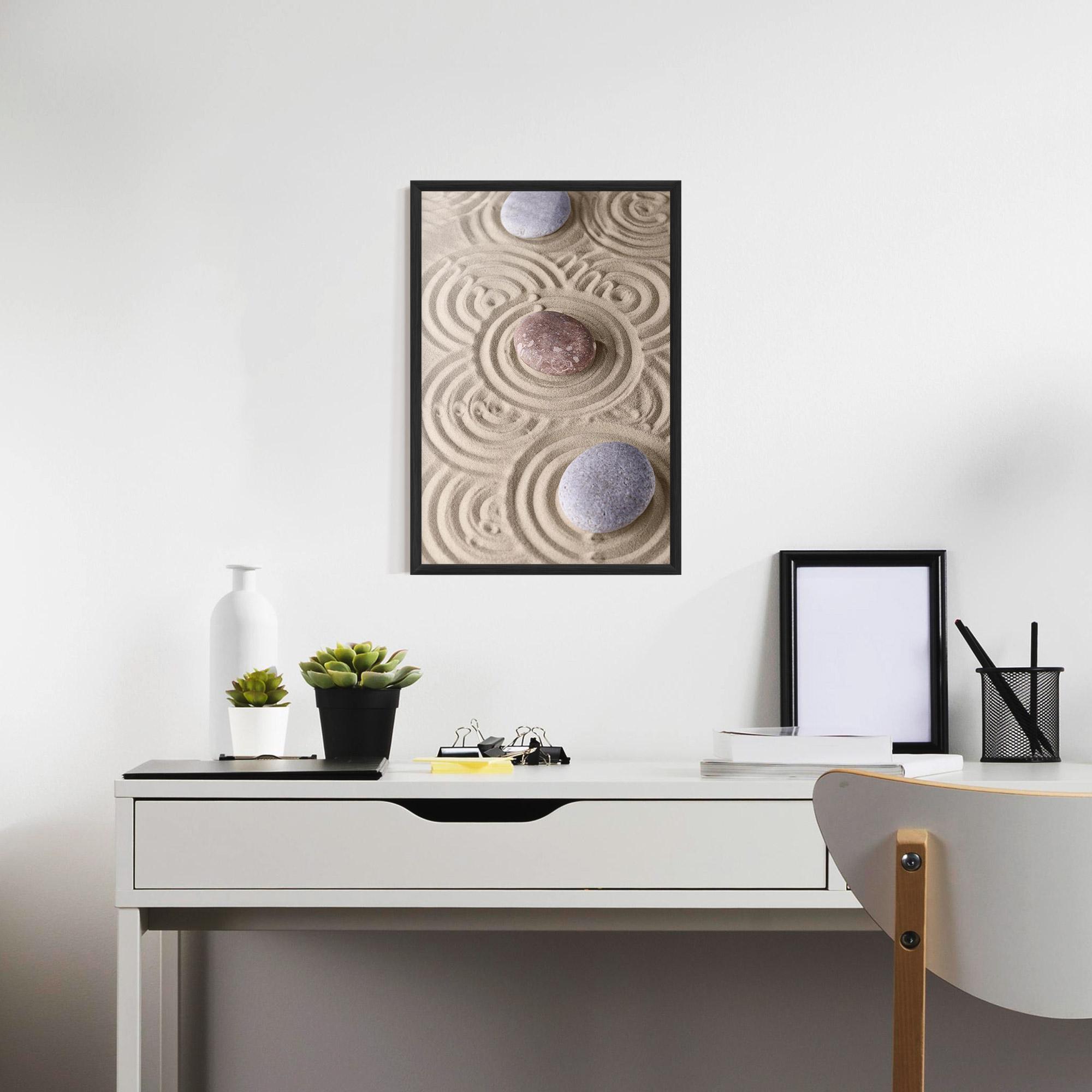 Poster Înrămat Smooth Lines Stones mockup 7