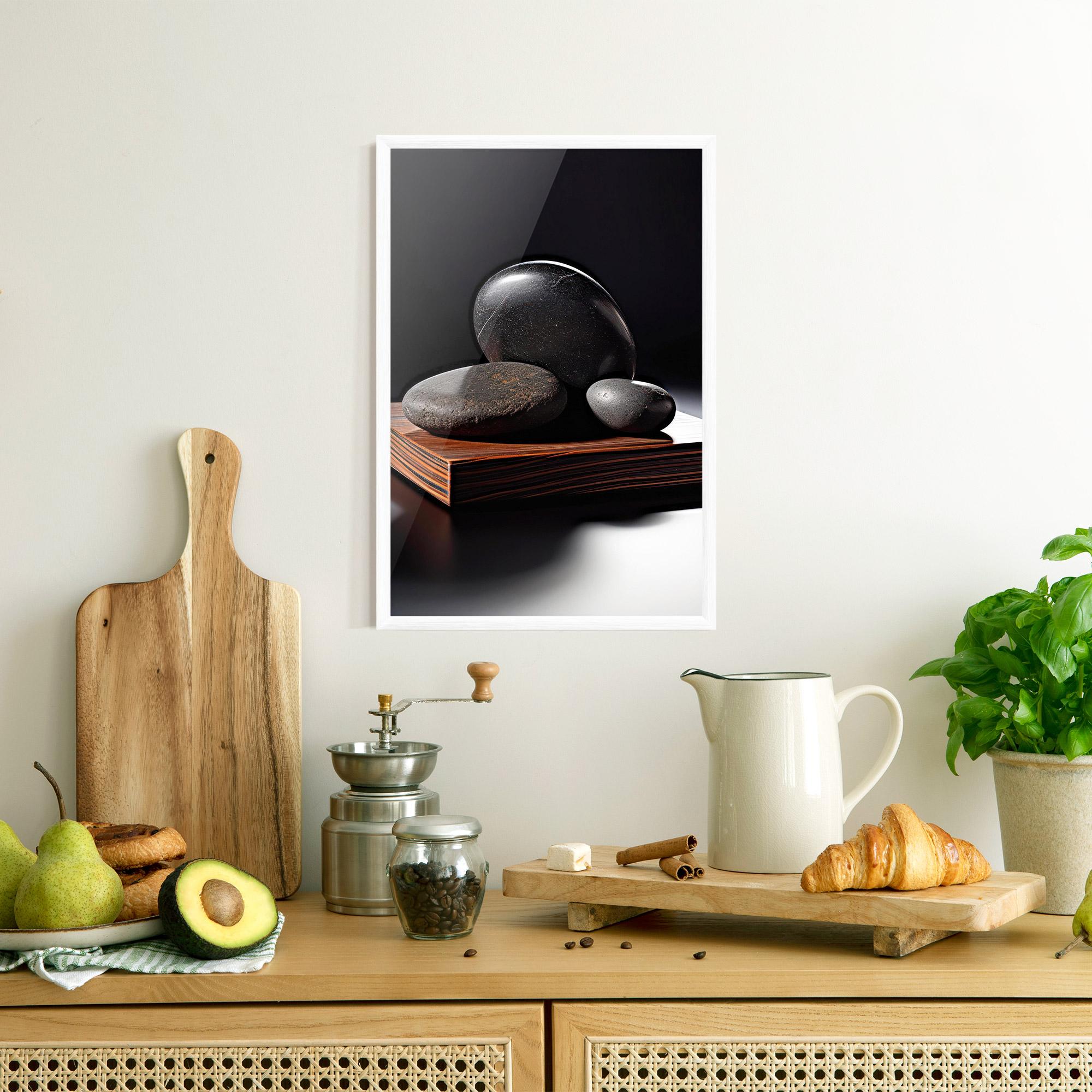 Poster Înrămat Black Zen Stones mockup 8