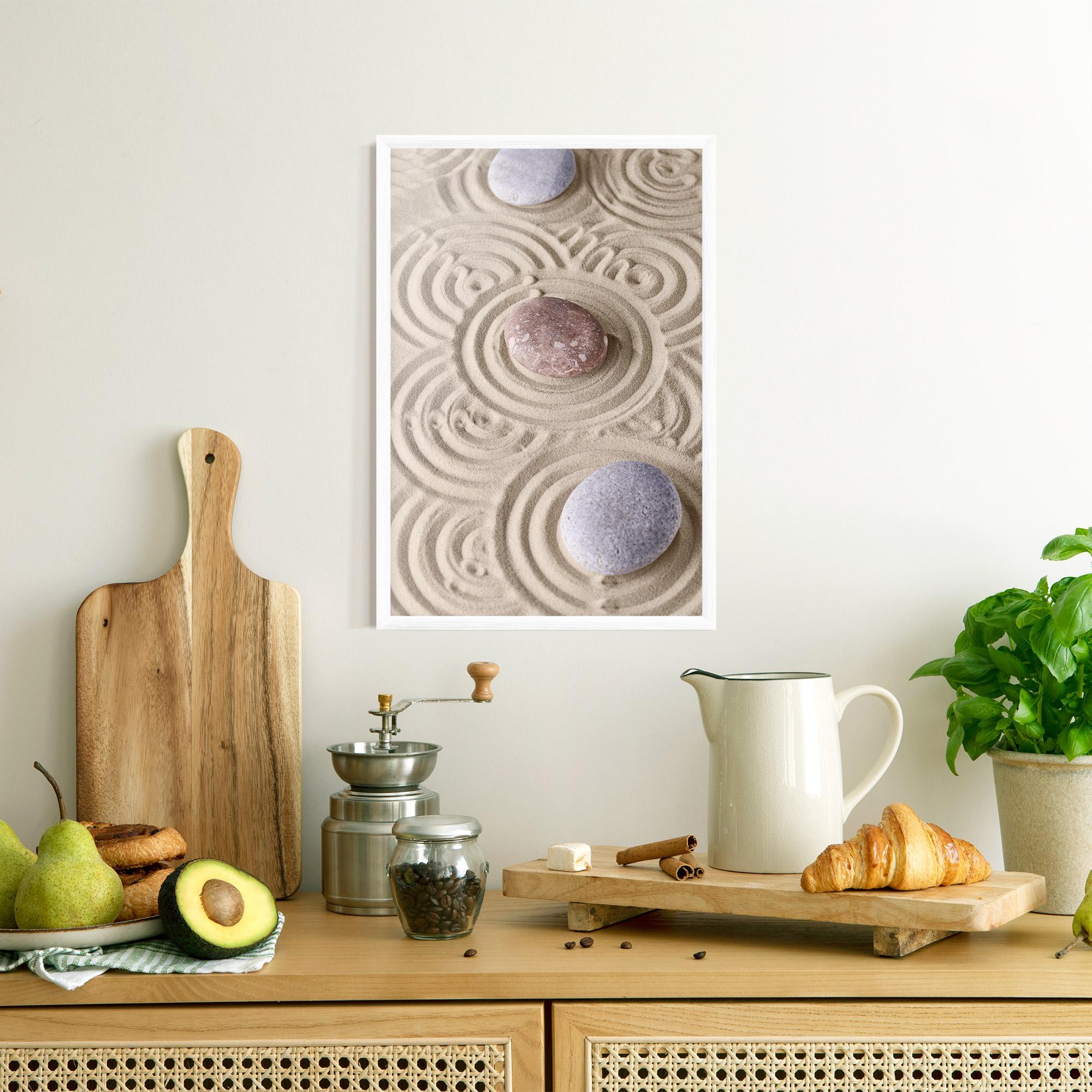 Poster Înrămat Smooth Lines Stones mockup 8