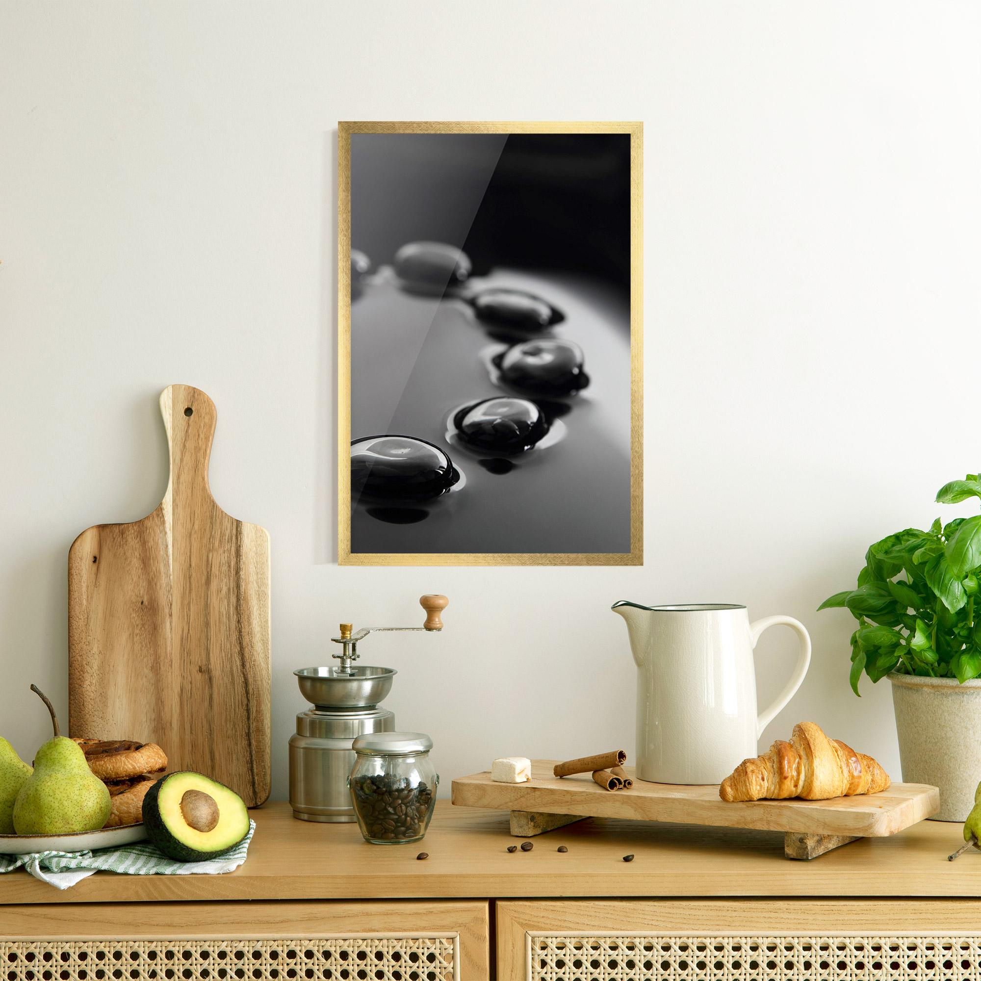Poster Înrămat Black Small Stones mockup 8