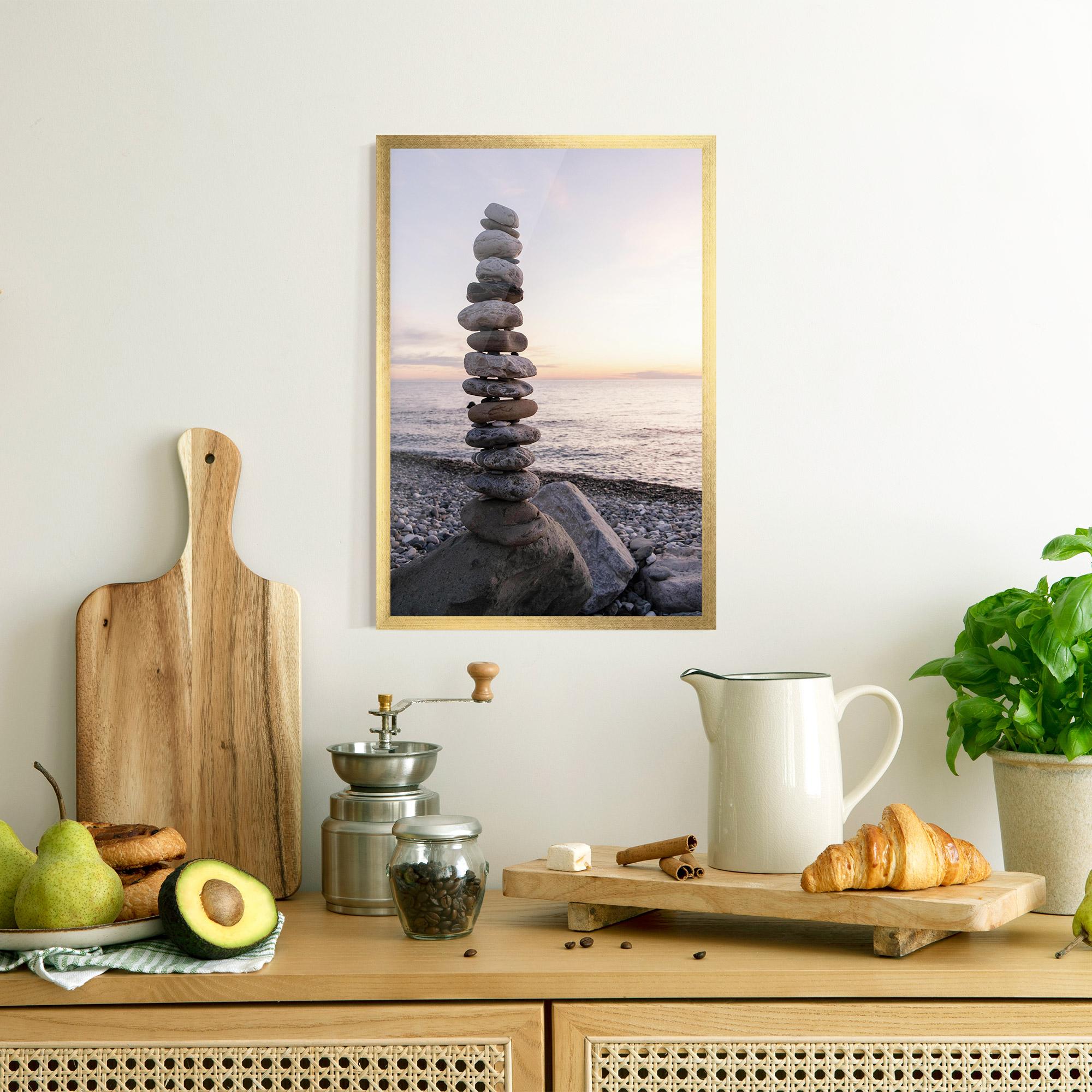 Poster Înrămat Pebbles Seaside mockup 8