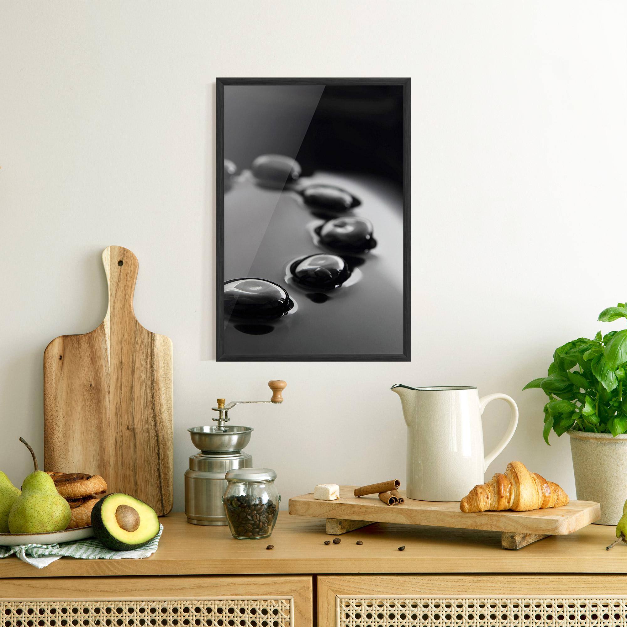 Poster Înrămat Black Small Stones mockup 8