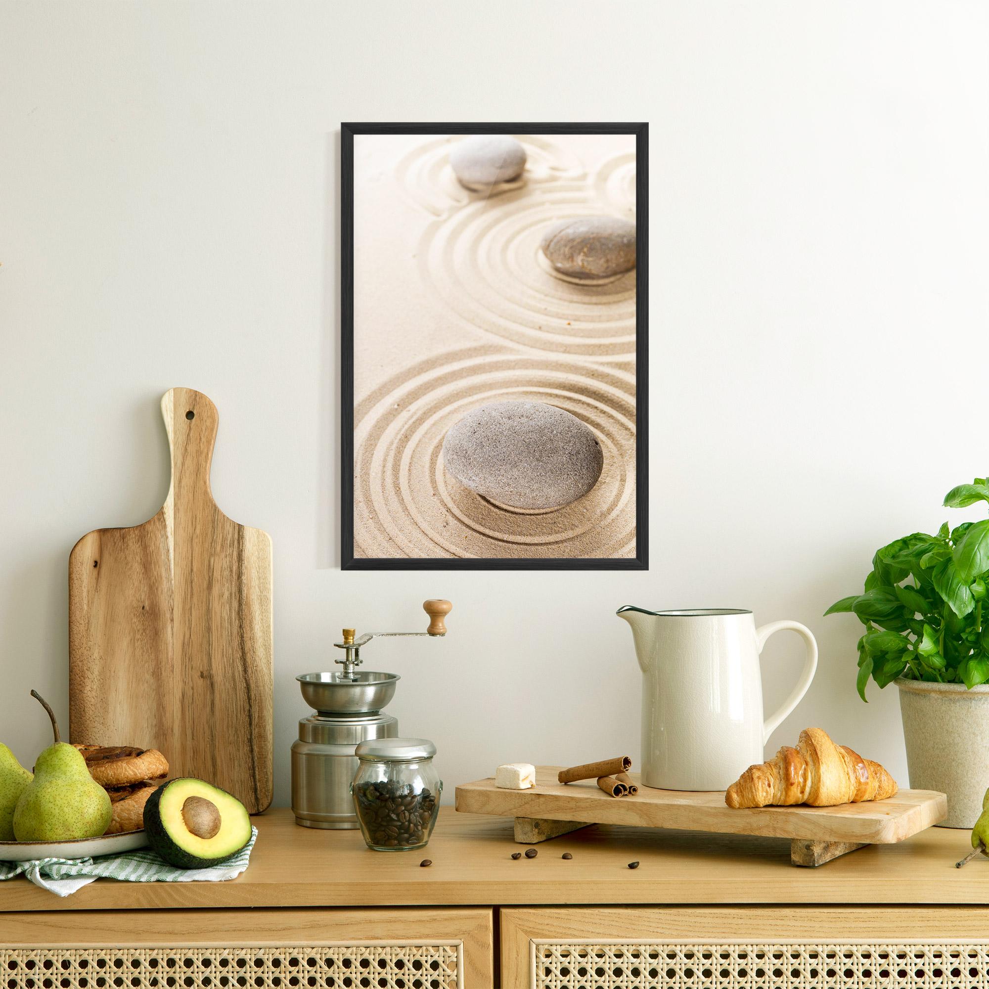 Poster Înrămat Meditation Cream Stone mockup 8