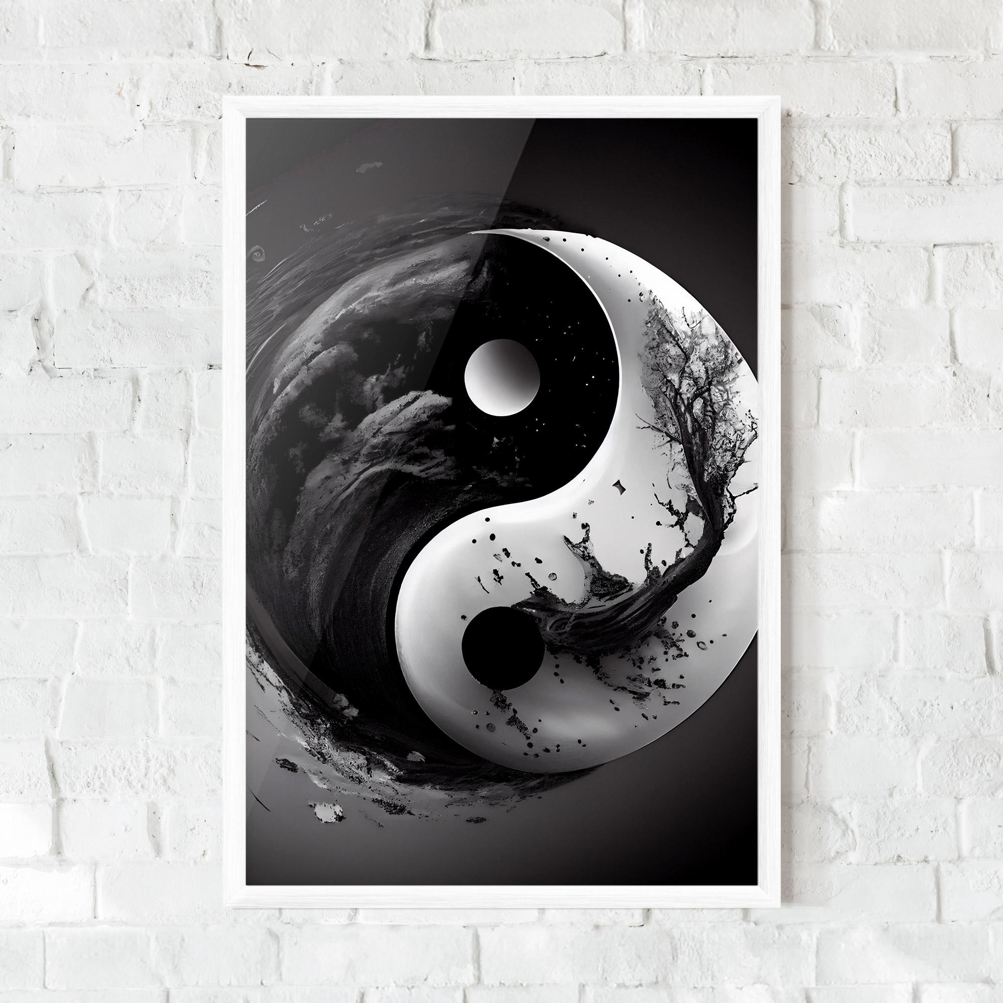 Poster Înrămat Yinyangblack Smoke mockup 0