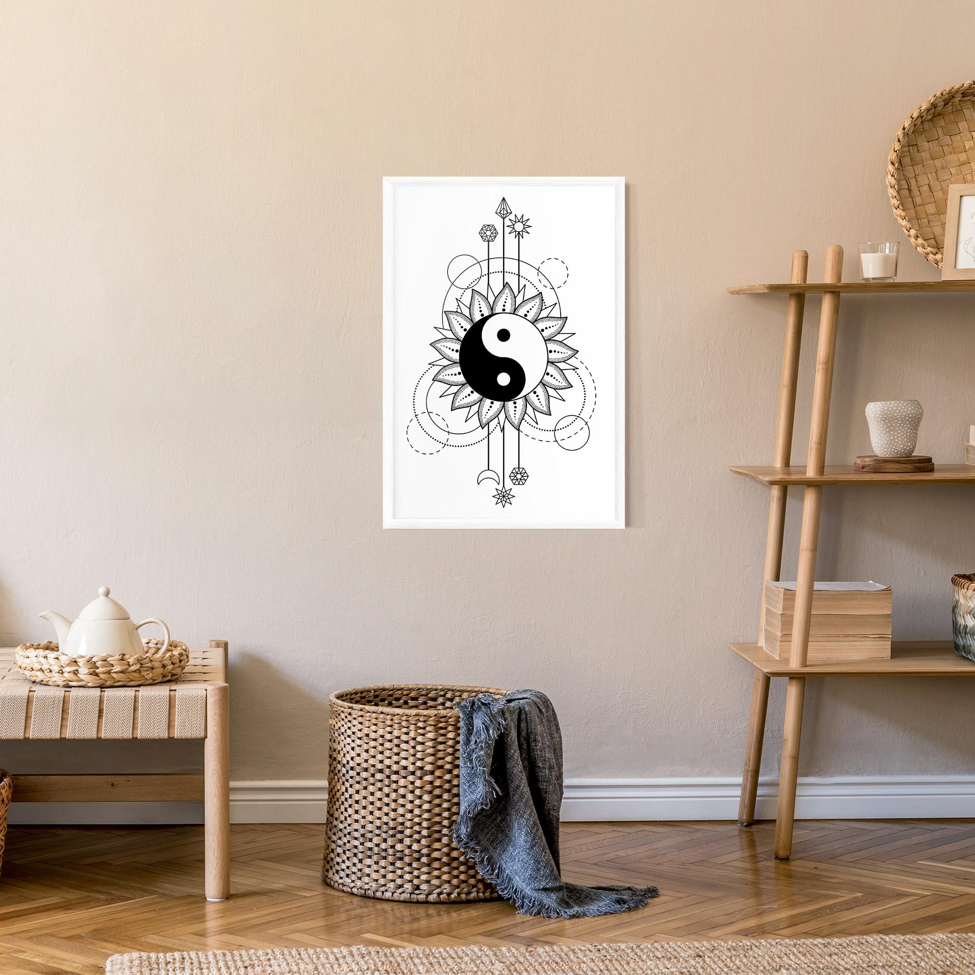 Poster Înrămat Yinyang Art Line mockup 9