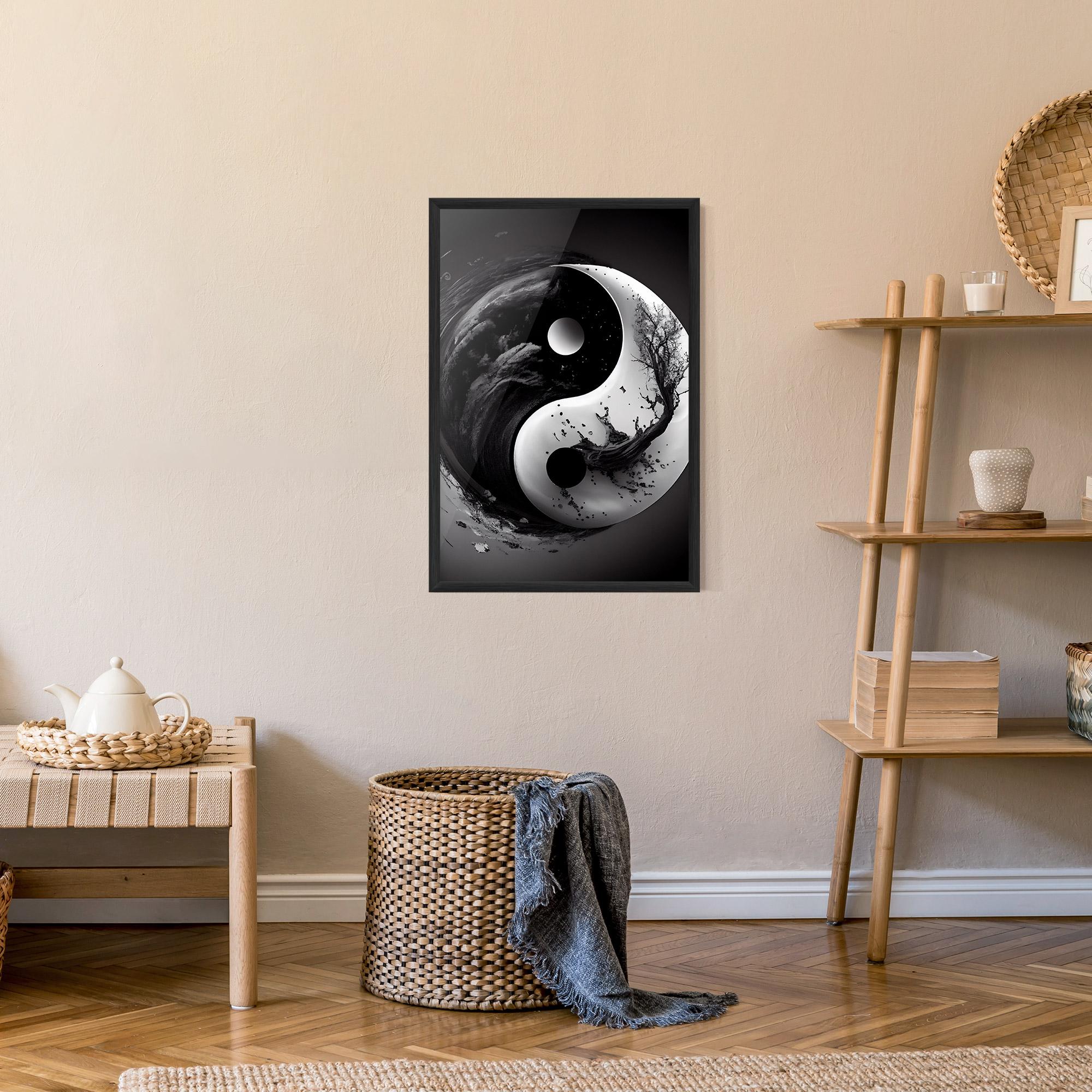Poster Înrămat Yinyangblack Smoke mockup 9