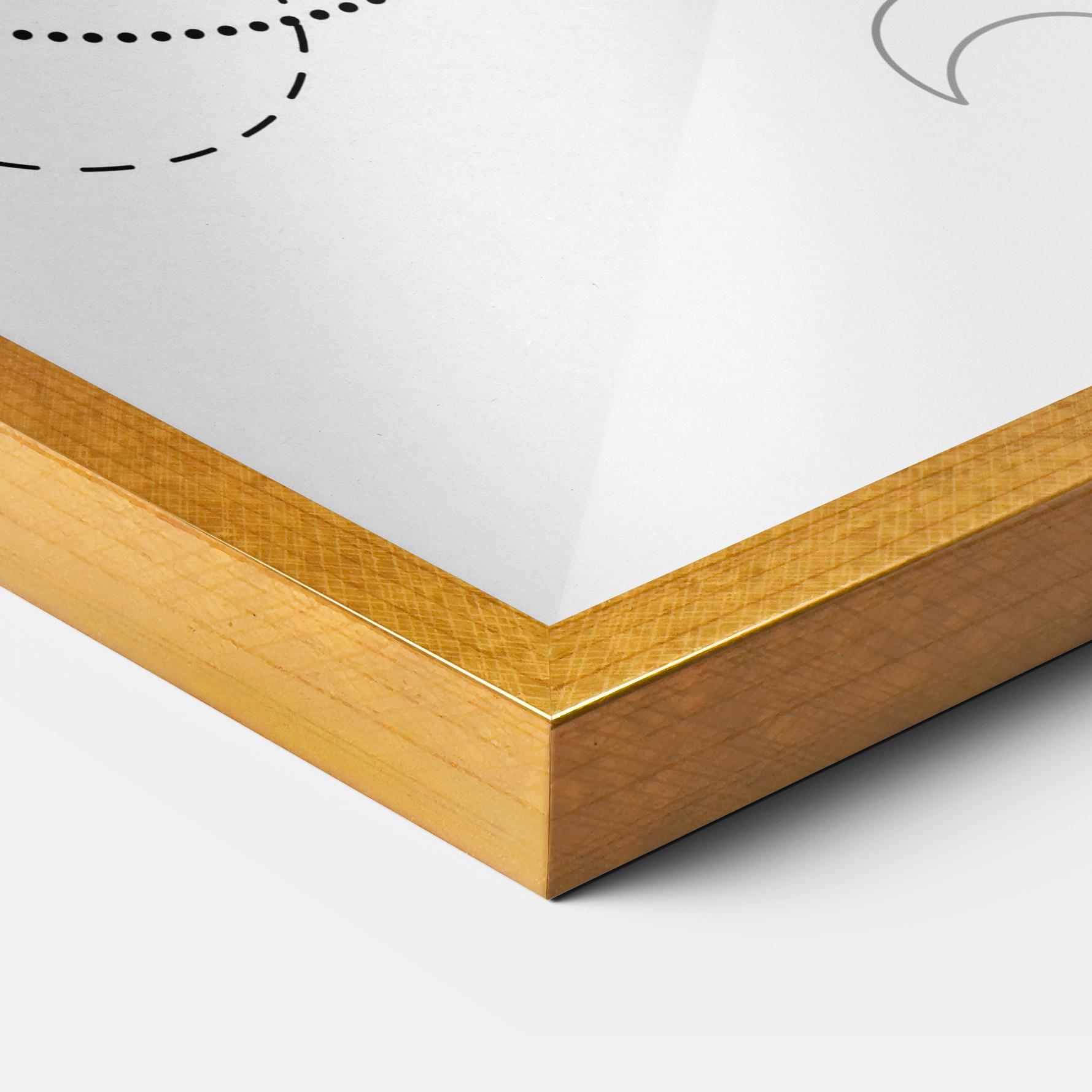 Poster Înrămat Yinyang Art Line mockup 3