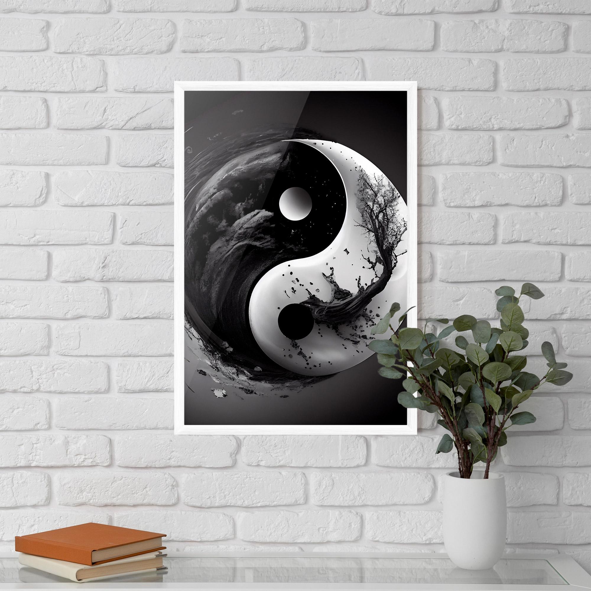 Poster Înrămat Yinyangblack Smoke mockup 5