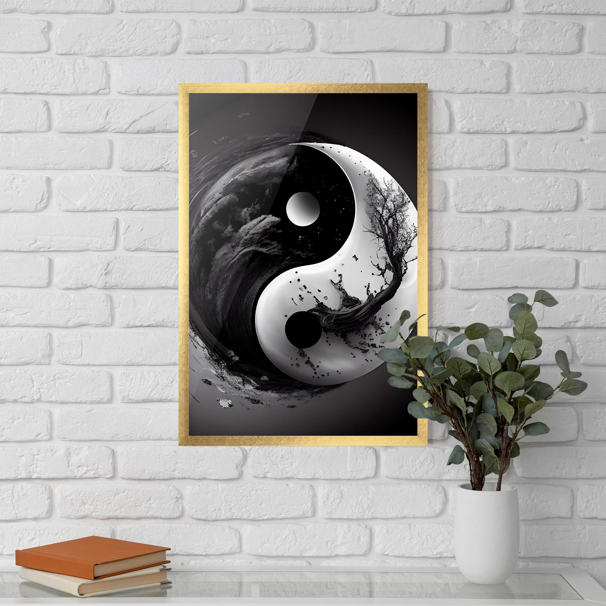 Poster Înrămat Yinyangblack Smoke mockup 5