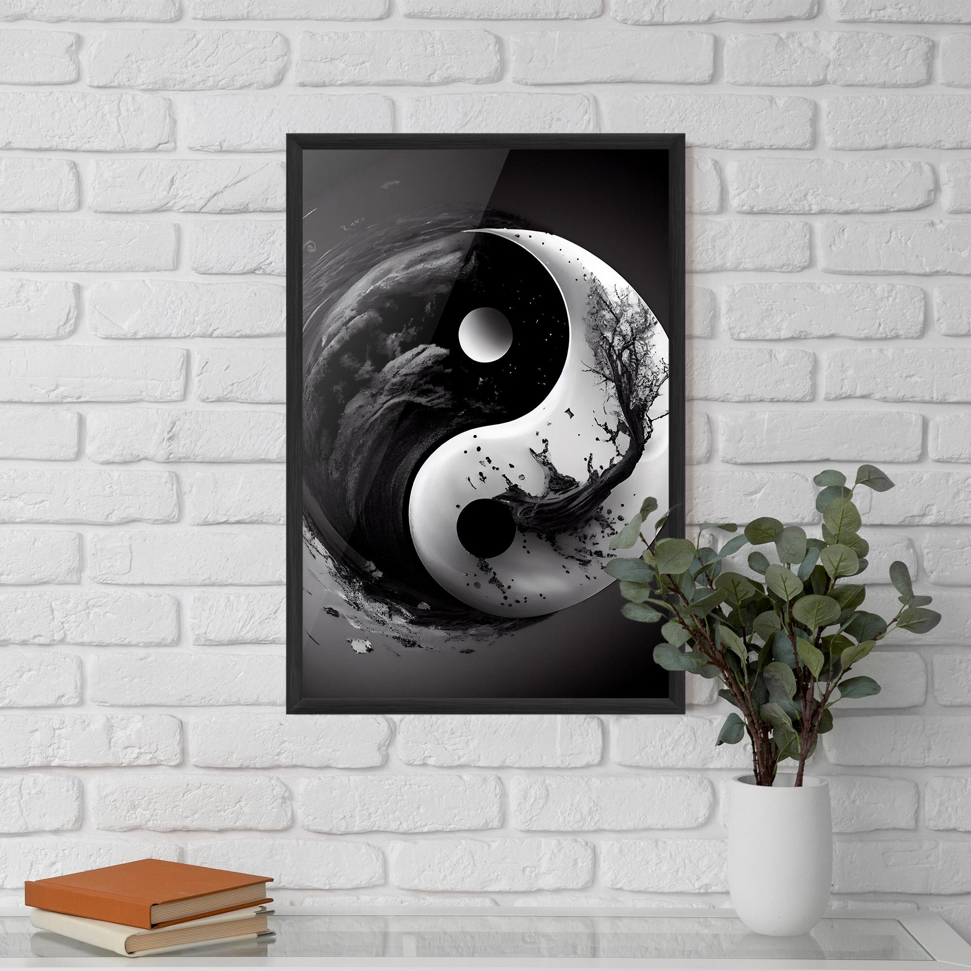Poster Înrămat Yinyangblack Smoke mockup 5
