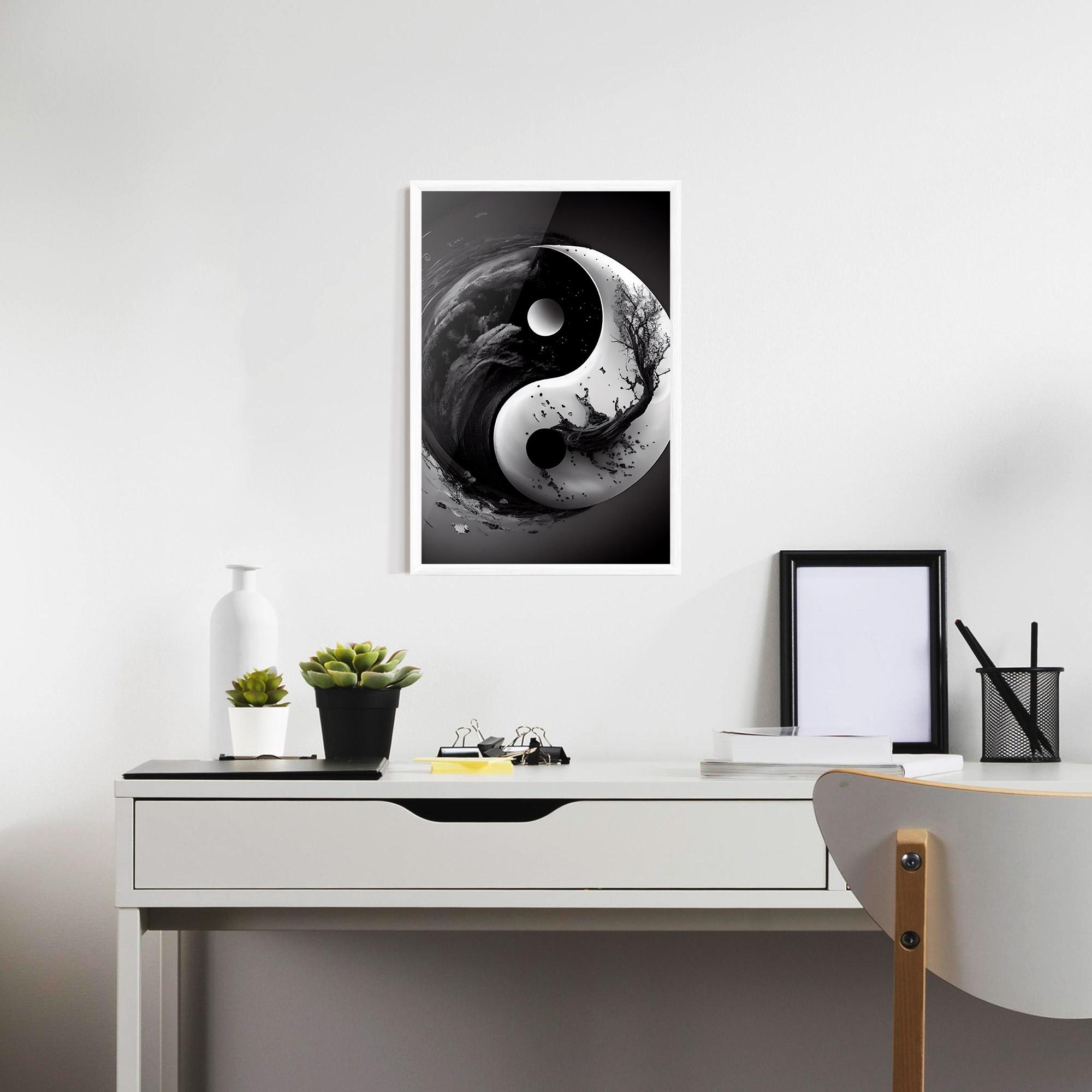 Poster Înrămat Yinyangblack Smoke mockup 7