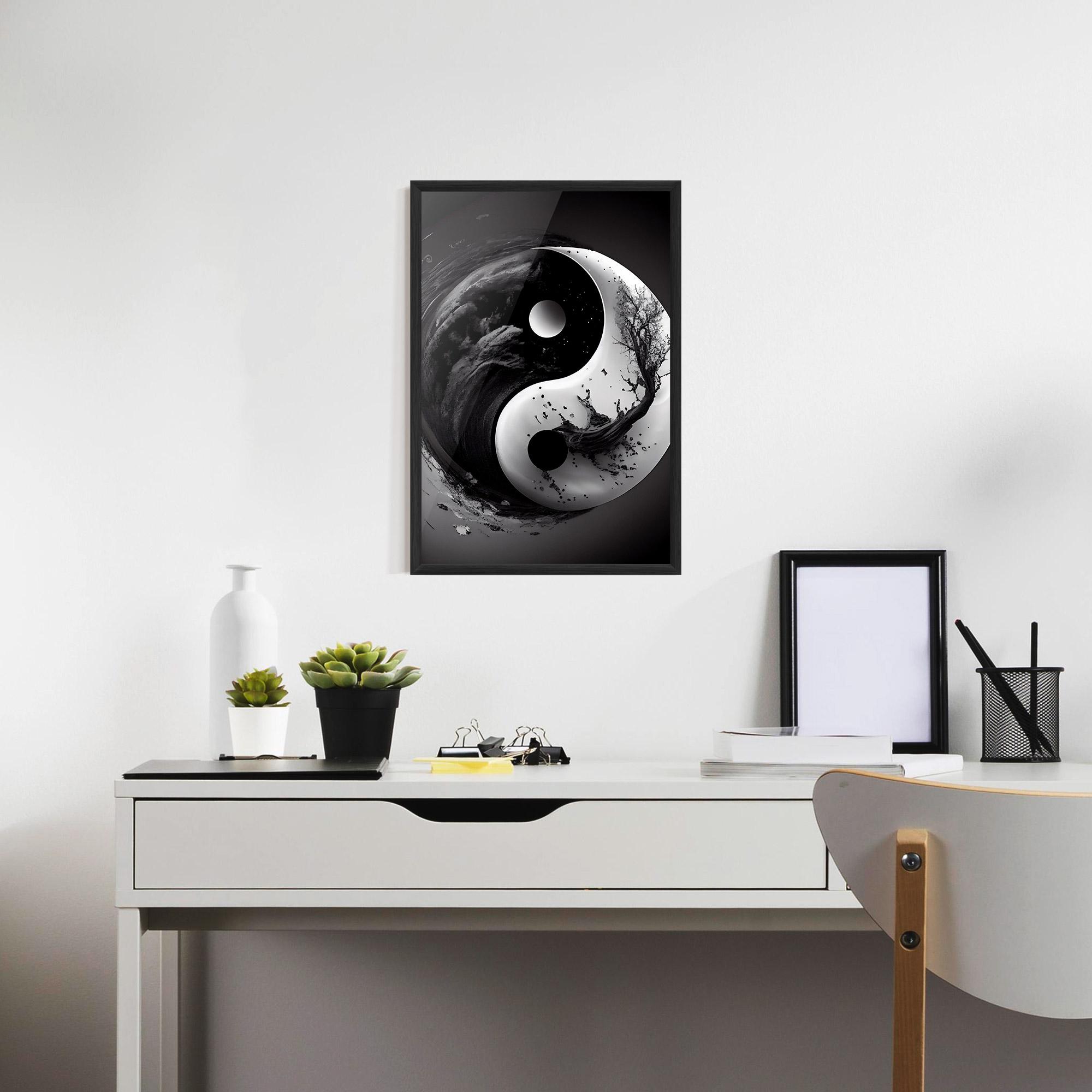 Poster Înrămat Yinyangblack Smoke mockup 7