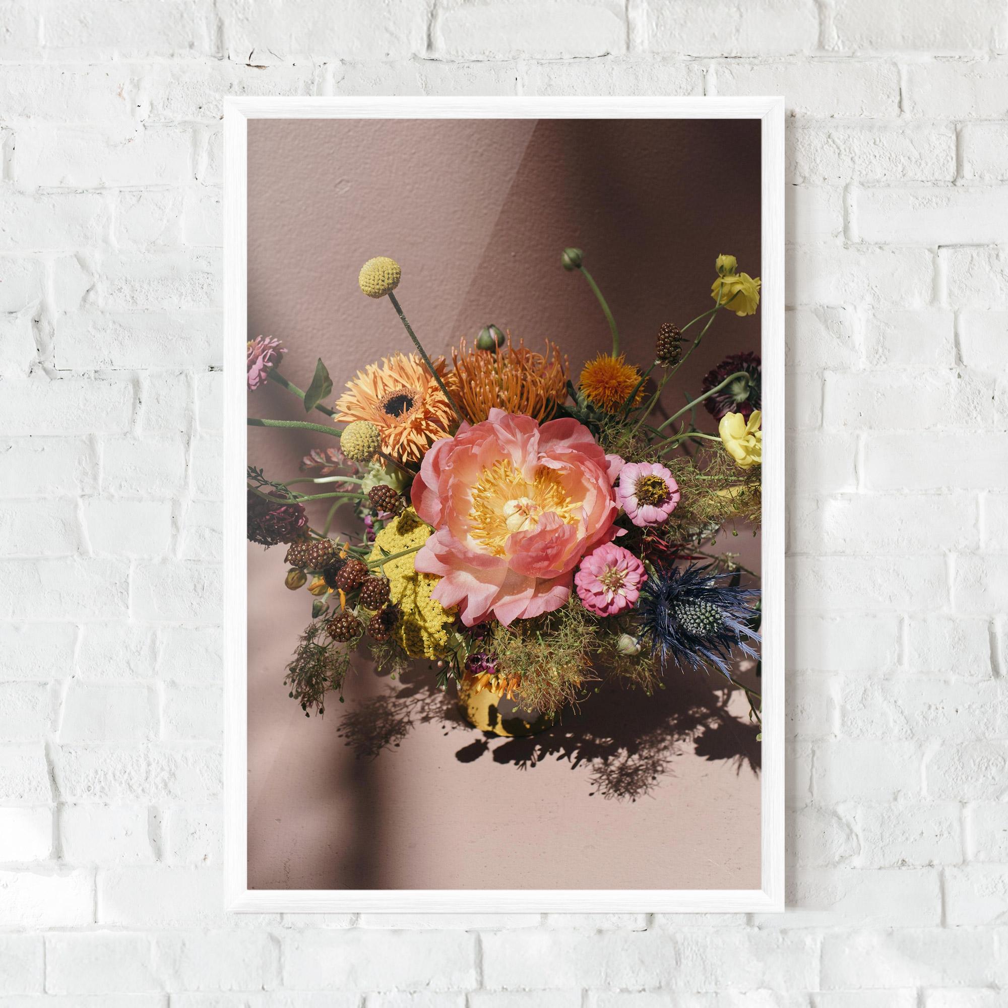 Poster Înrămat Pastel Orange Bouquet mockup 0