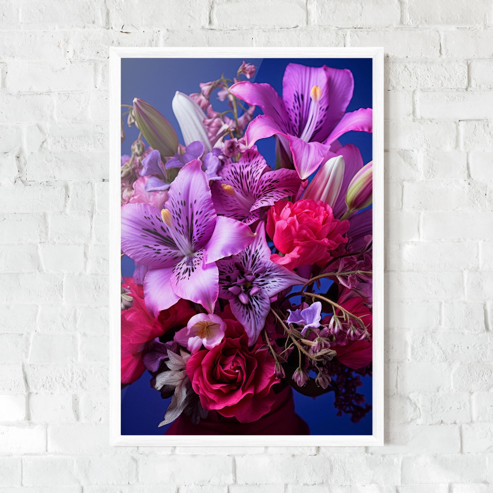 Poster Înrămat Purple Pretty Flowers mockup 0