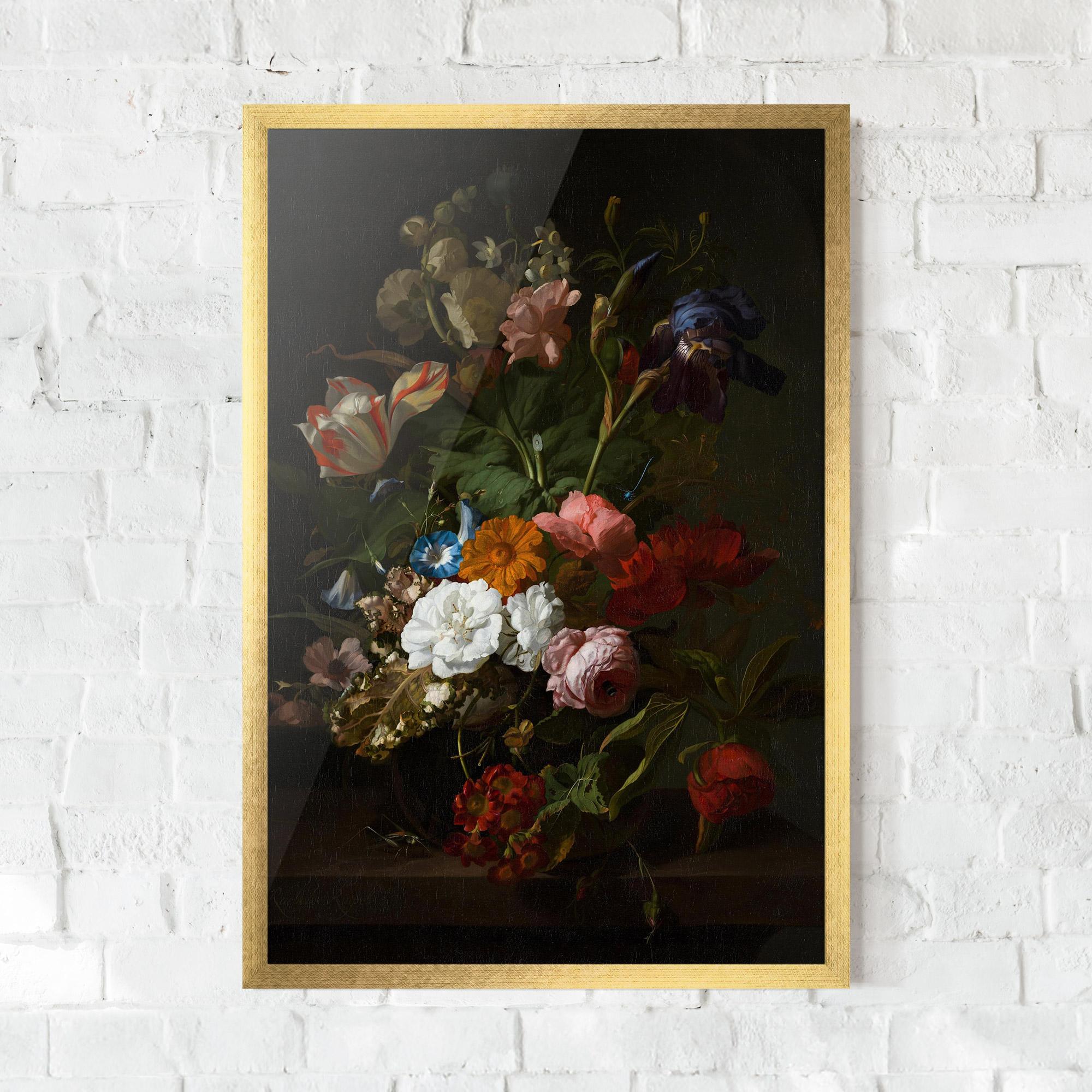 Poster Înrămat Dark Flowers Bouquet mockup 0