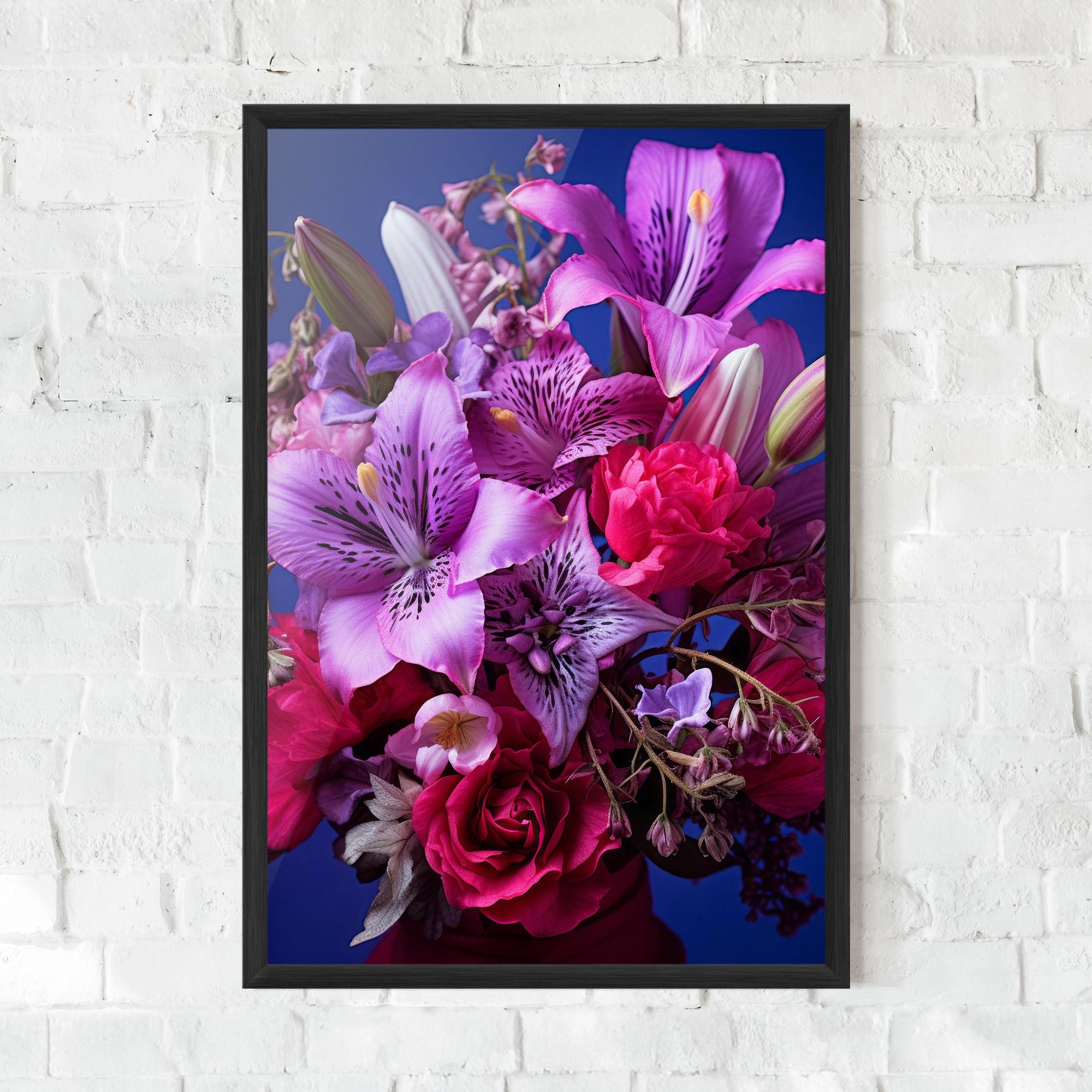 Poster Înrămat Purple Pretty Flowers mockup 0