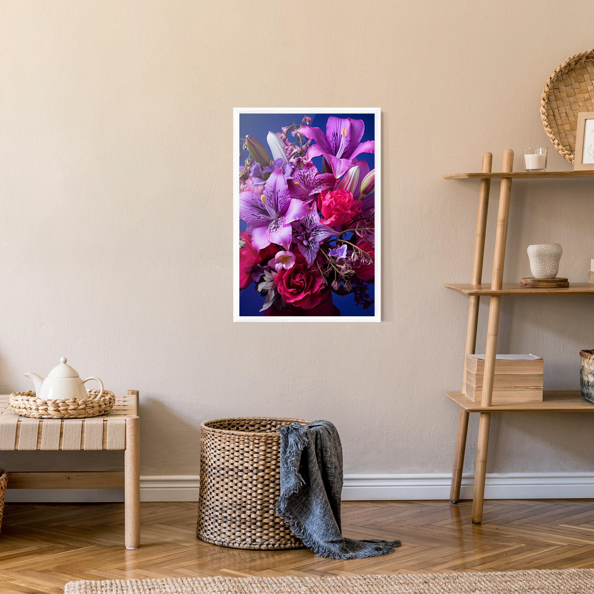 Poster Înrămat Purple Pretty Flowers mockup 9