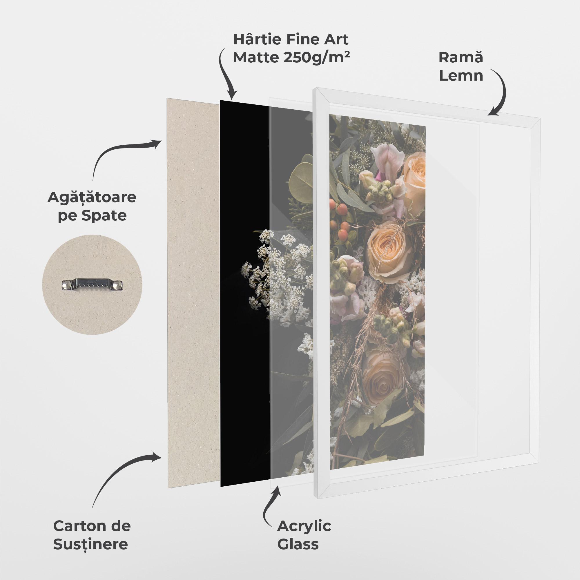 Poster Înrămat Dark Flower Bouquet mockup 1