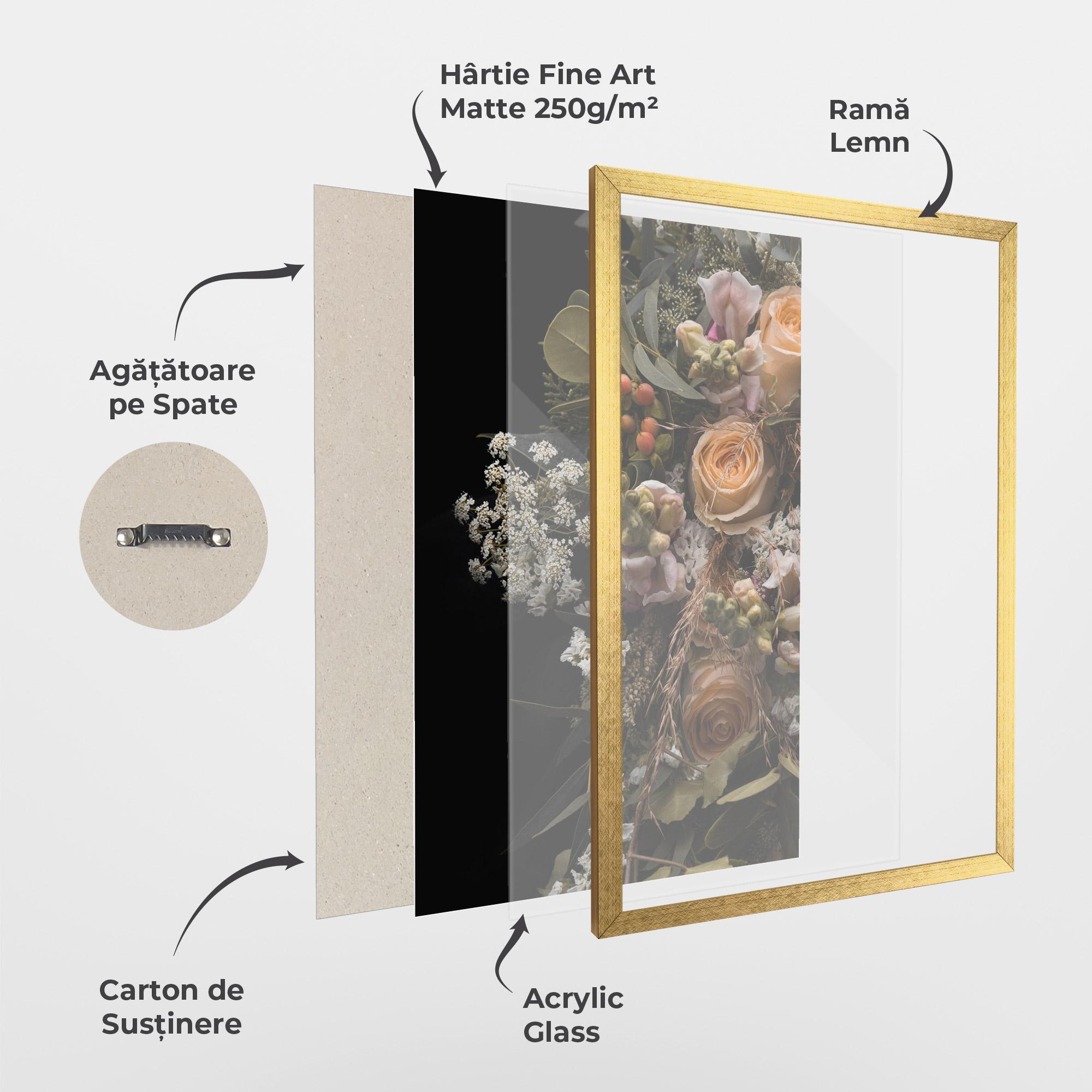 Poster Înrămat Dark Flower Bouquet mockup 1