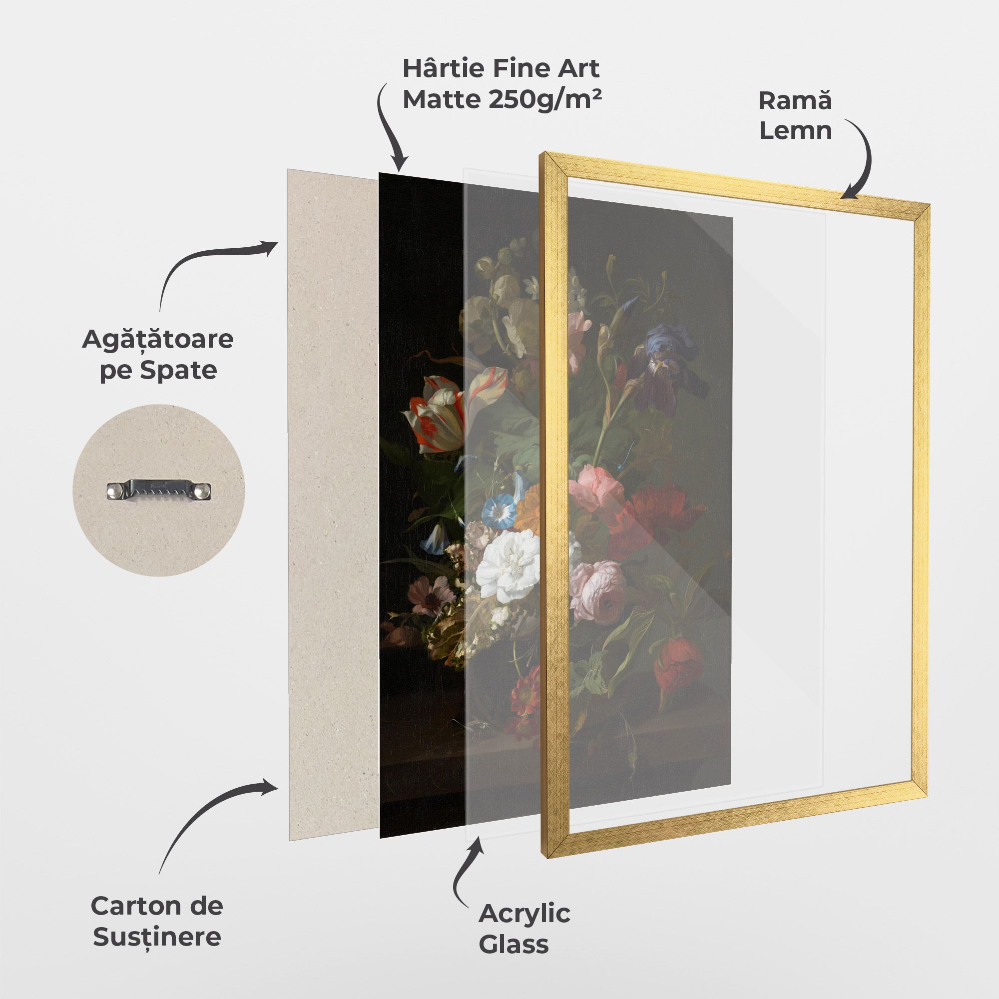 Dark Flowers Bouquet mockup 1