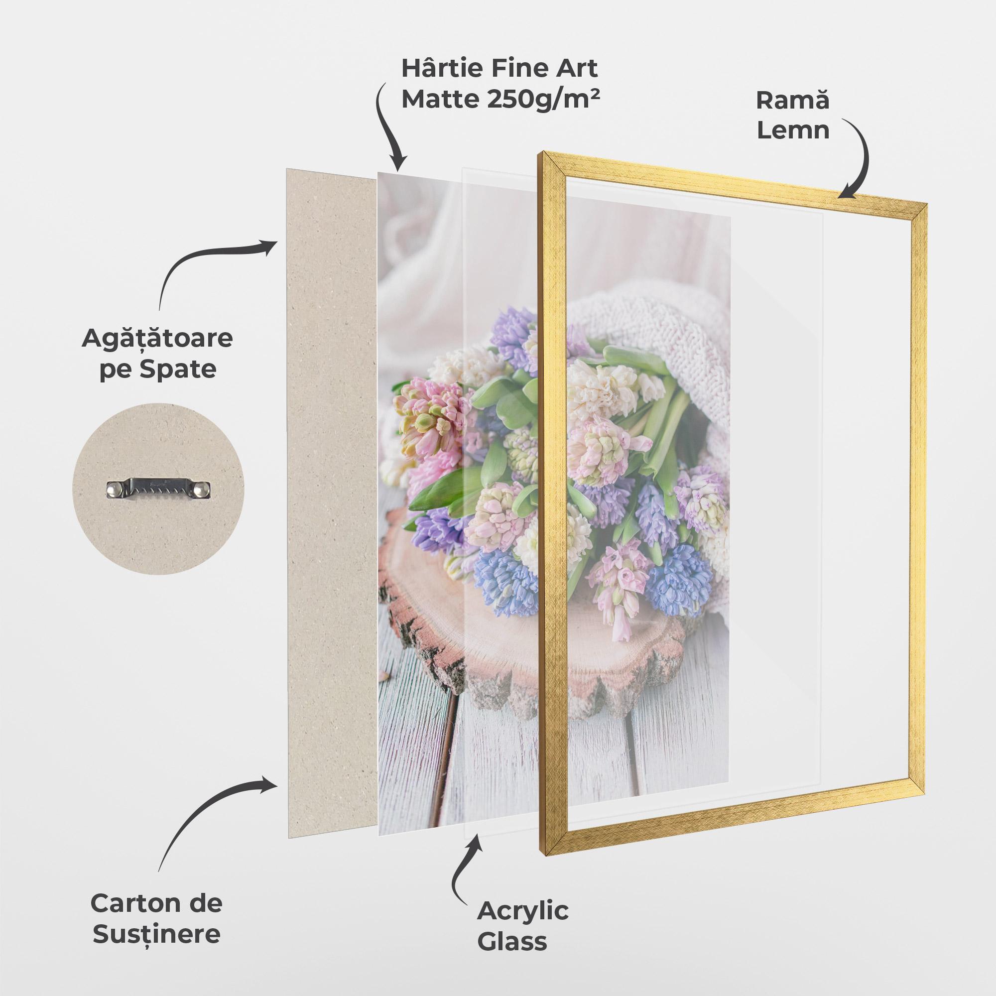 Poster Înrămat Purple Mix Bouquet mockup 1