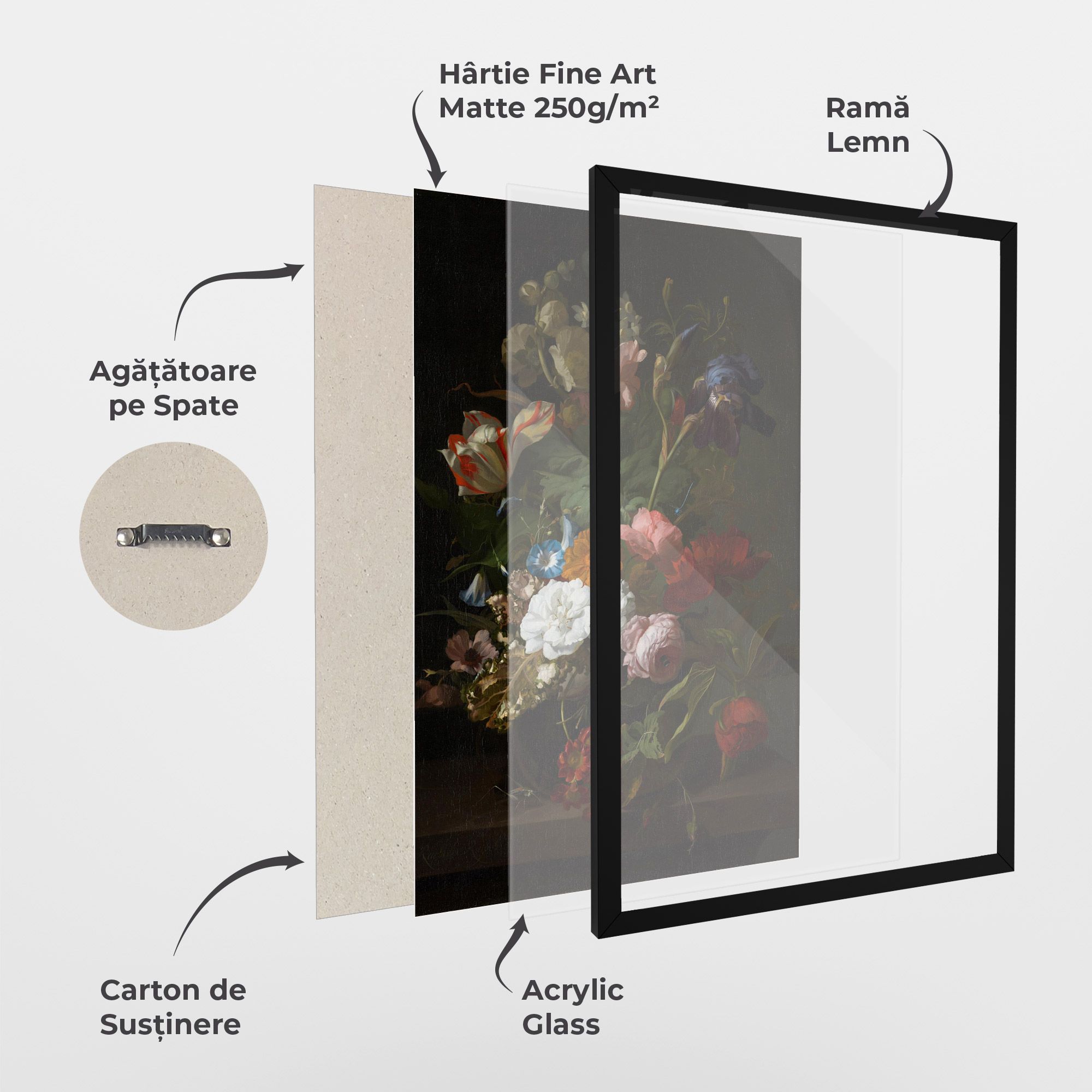 Dark Flowers Bouquet mockup 1