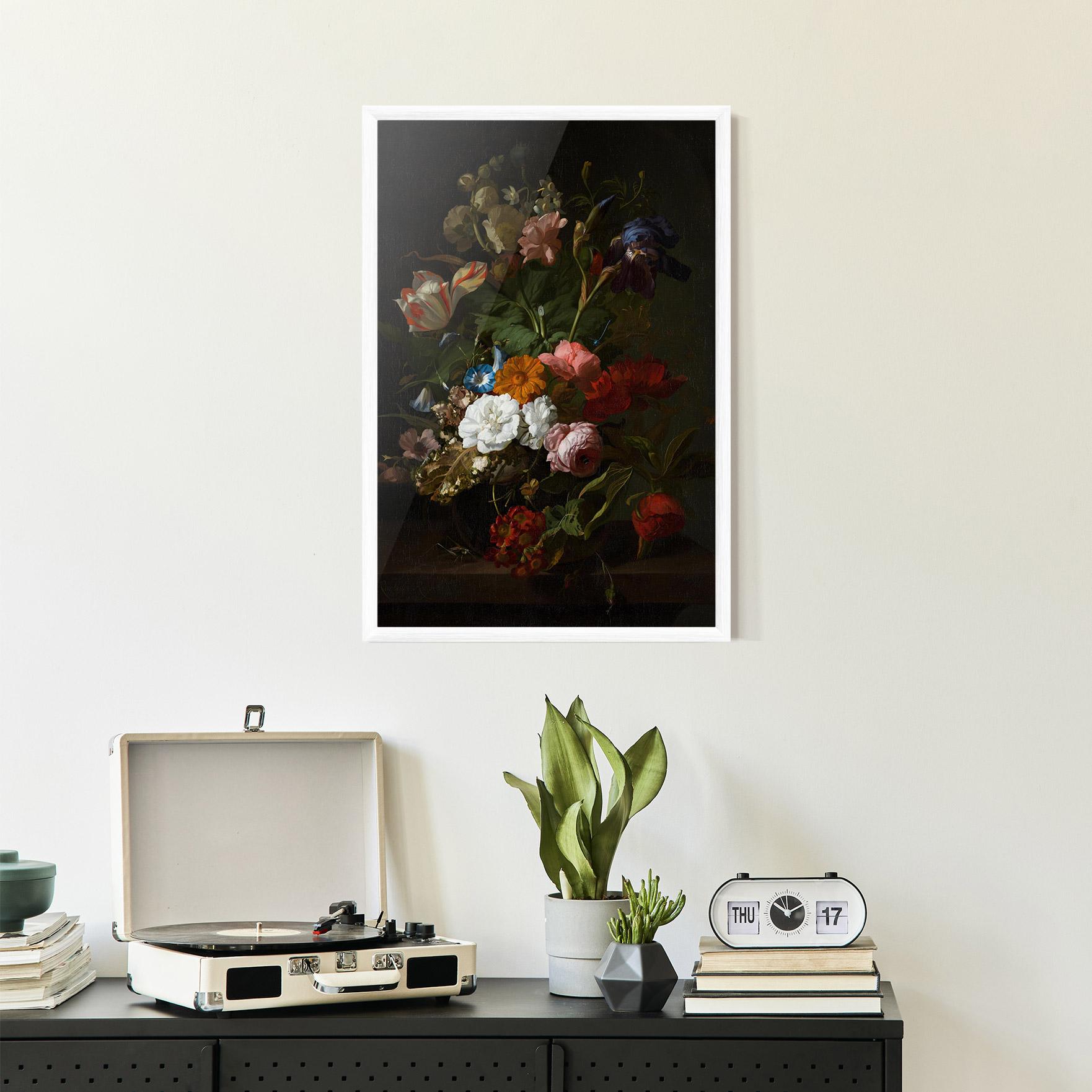 Poster Înrămat Dark Flowers Bouquet mockup 2