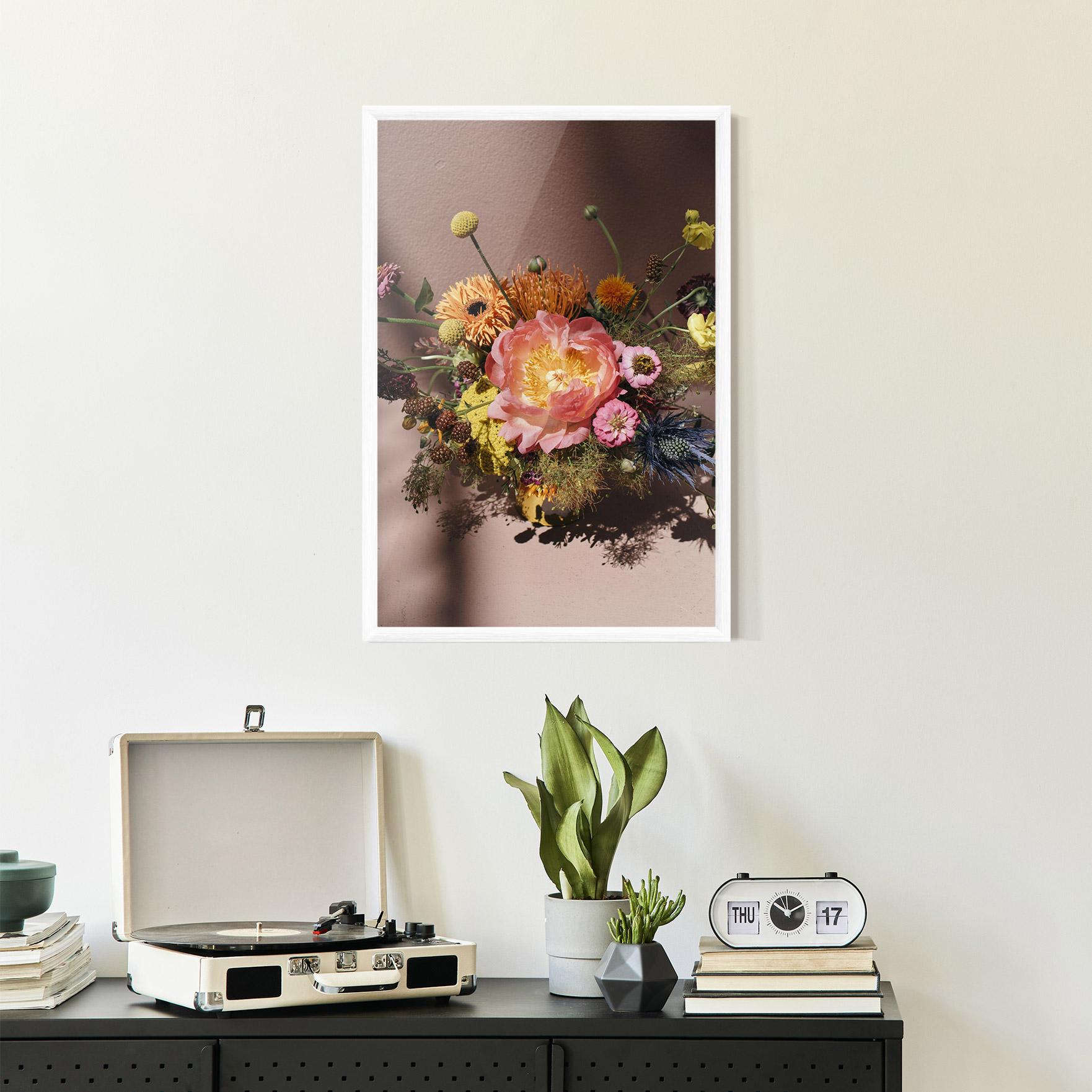 Poster Înrămat Pastel Orange Bouquet mockup 2