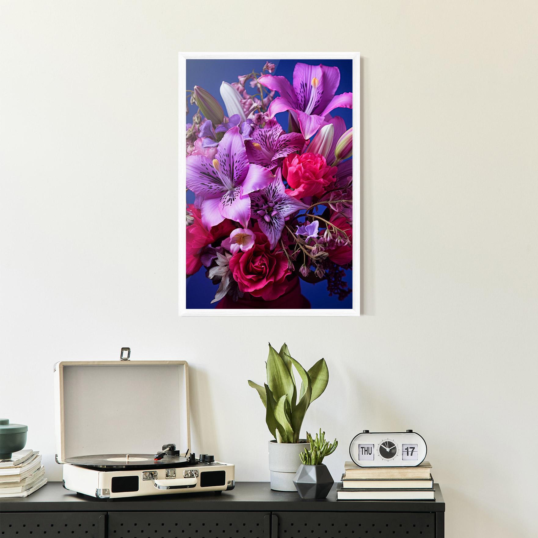 Poster Înrămat Purple Pretty Flowers mockup 2