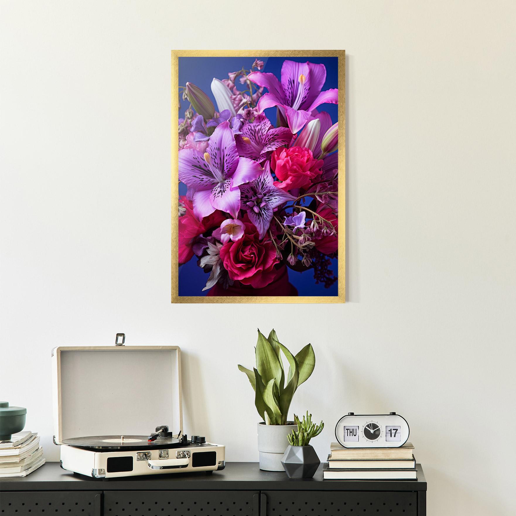 Poster Înrămat Purple Pretty Flowers mockup 2