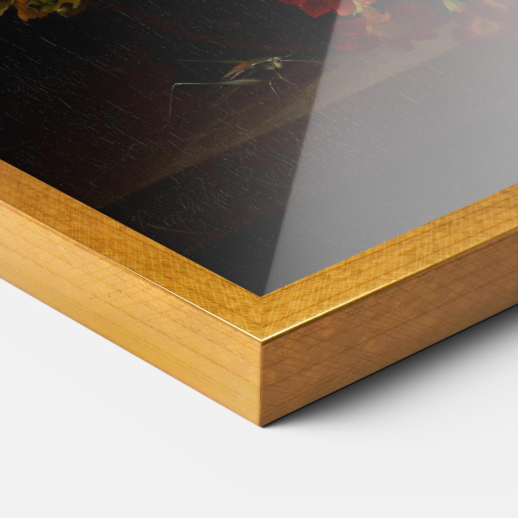 Poster Înrămat Dark Flowers Bouquet mockup 3