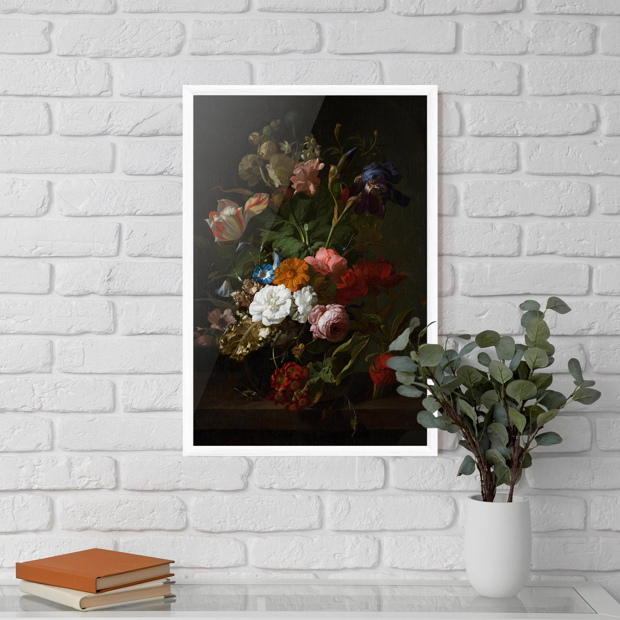 Poster Înrămat Dark Flowers Bouquet mockup 5