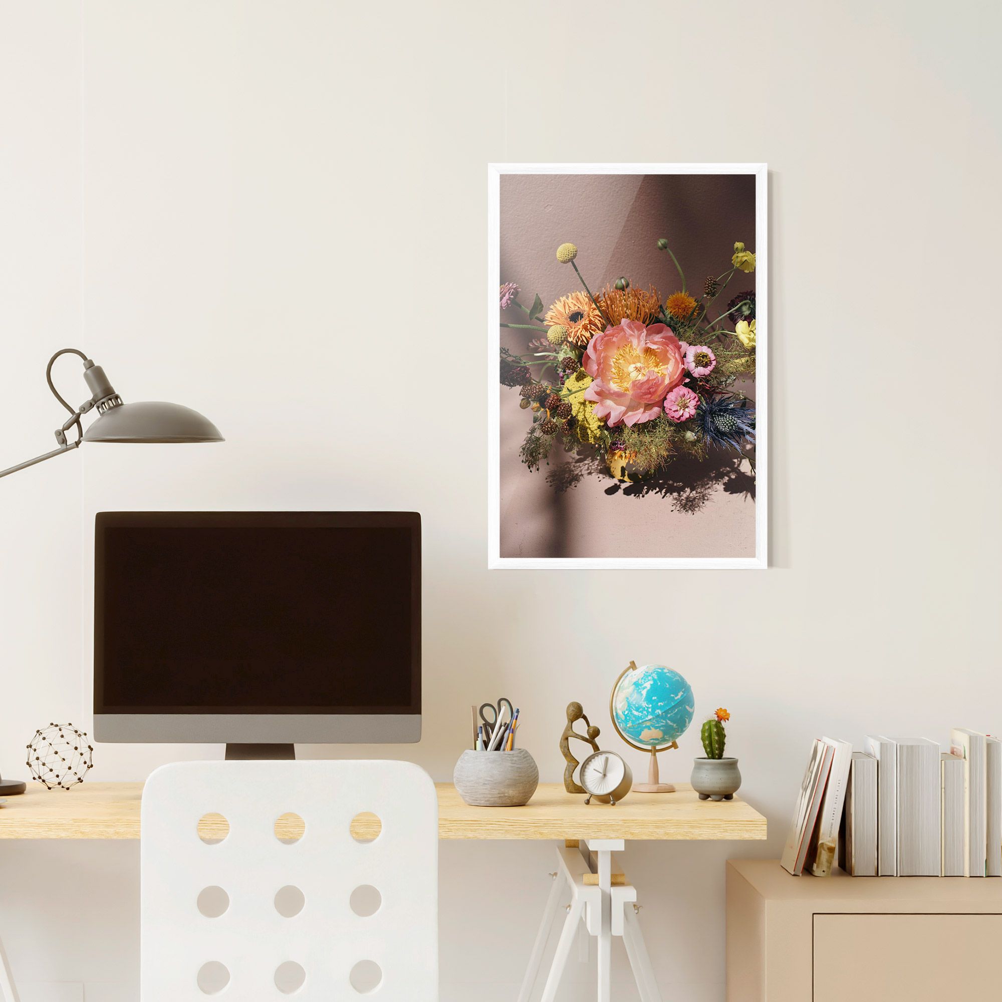 Pastel Orange Bouquet mockup 6