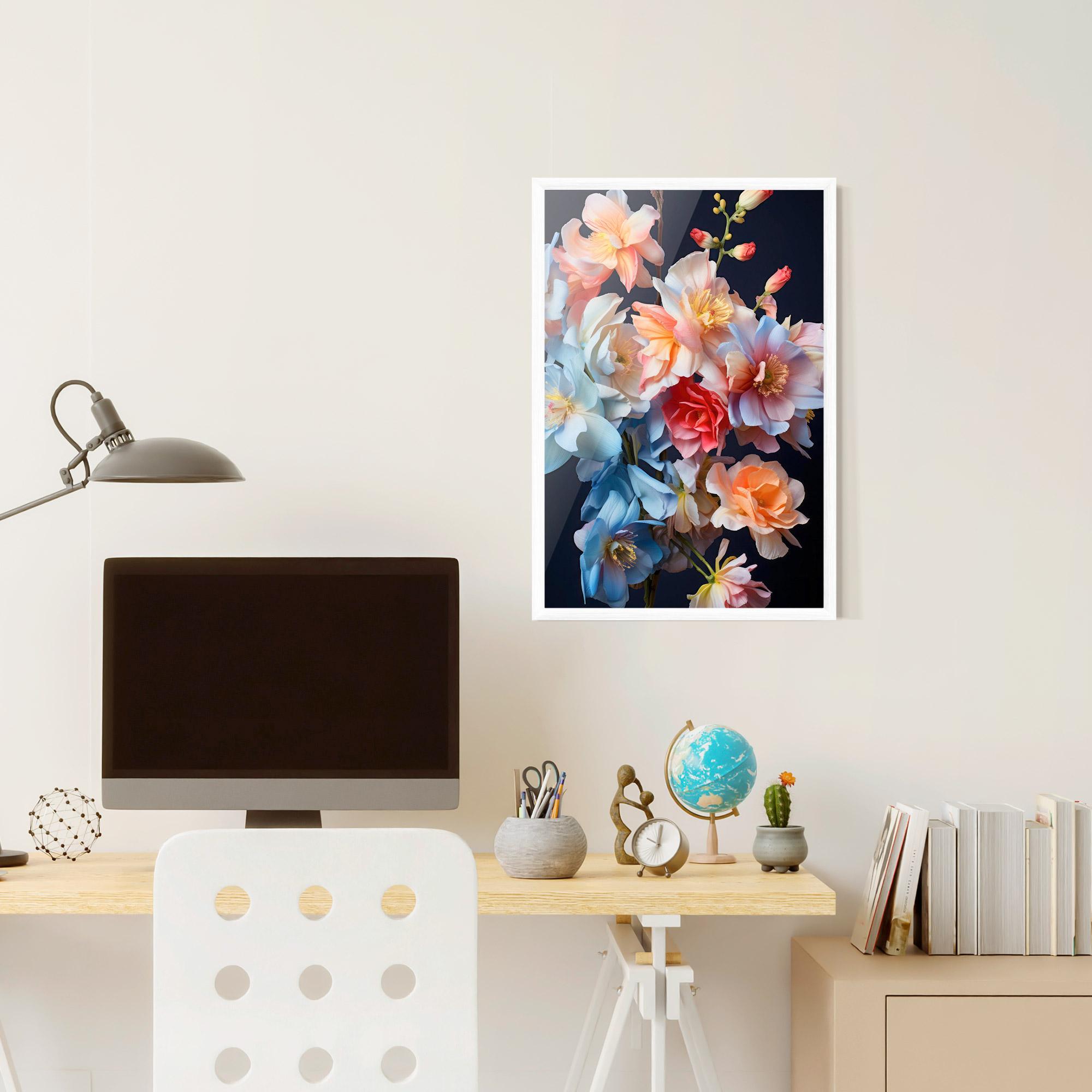 Poster Înrămat Pretty Pastel Bouquet mockup 6