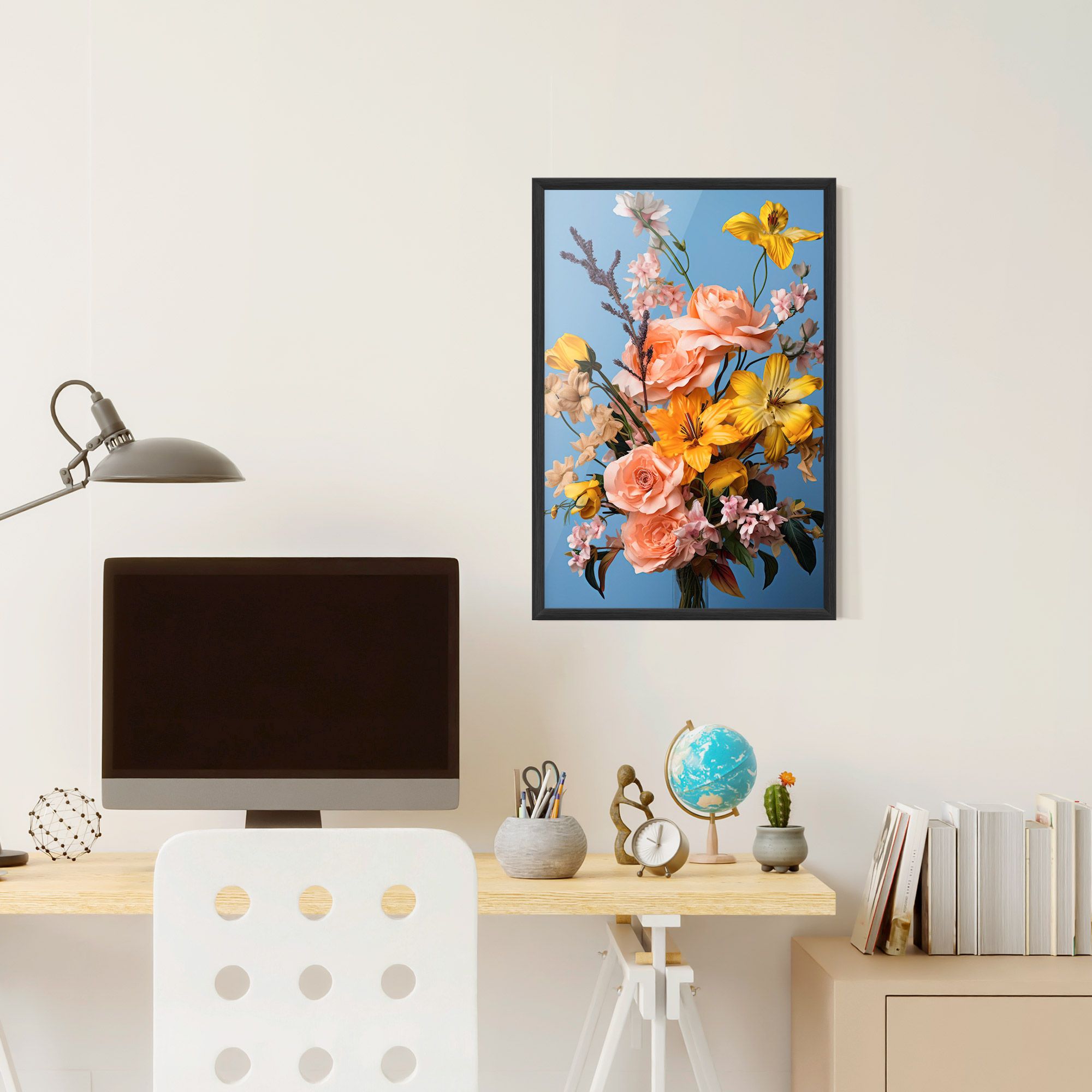 Flower Mix On Blue mockup 6