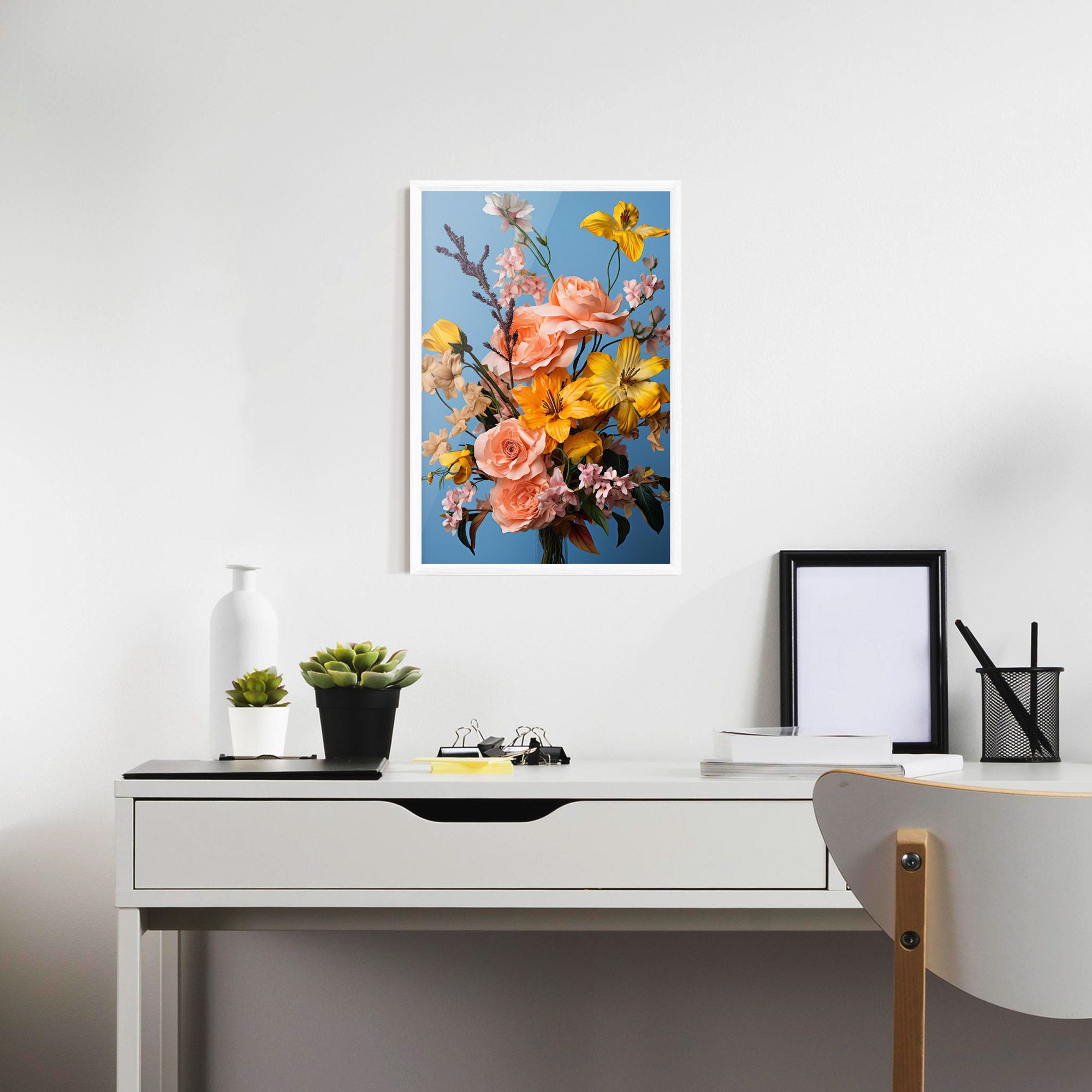 Flower Mix On Blue mockup 7