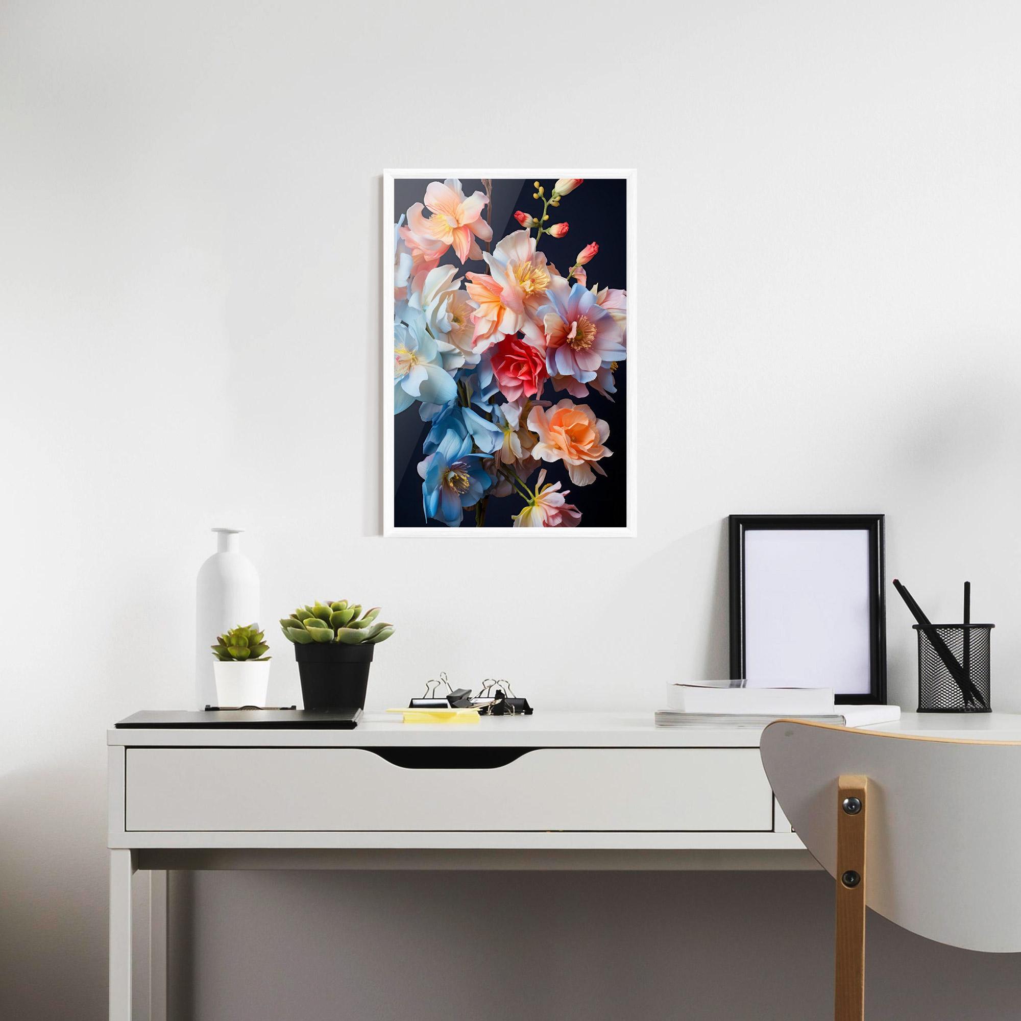 Poster Înrămat Pretty Pastel Bouquet mockup 7