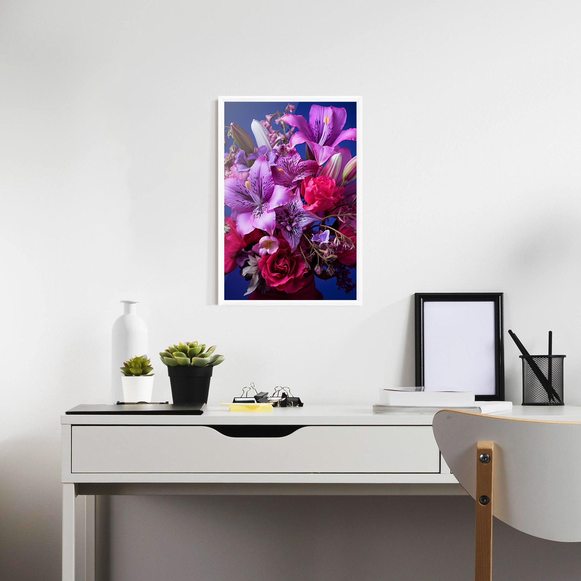 Poster Înrămat Purple Pretty Flowers mockup 7