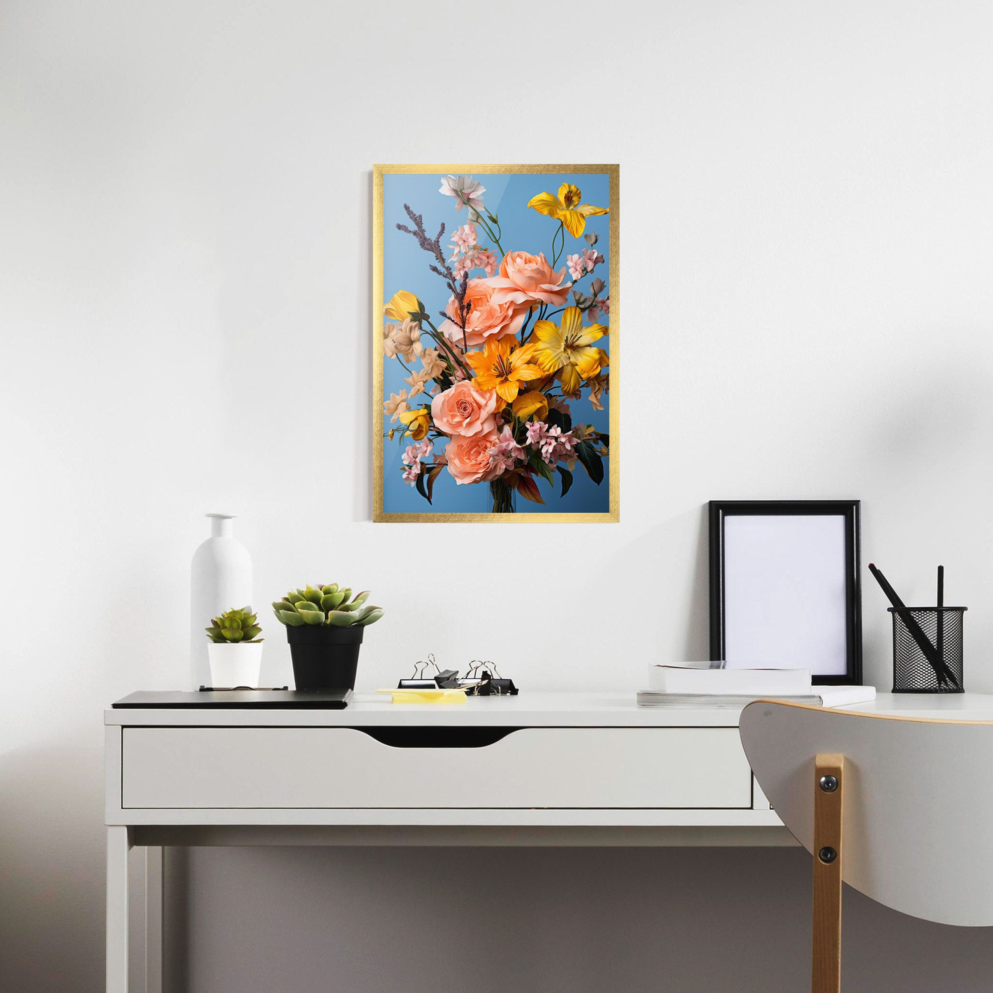 Flower Mix On Blue mockup 7