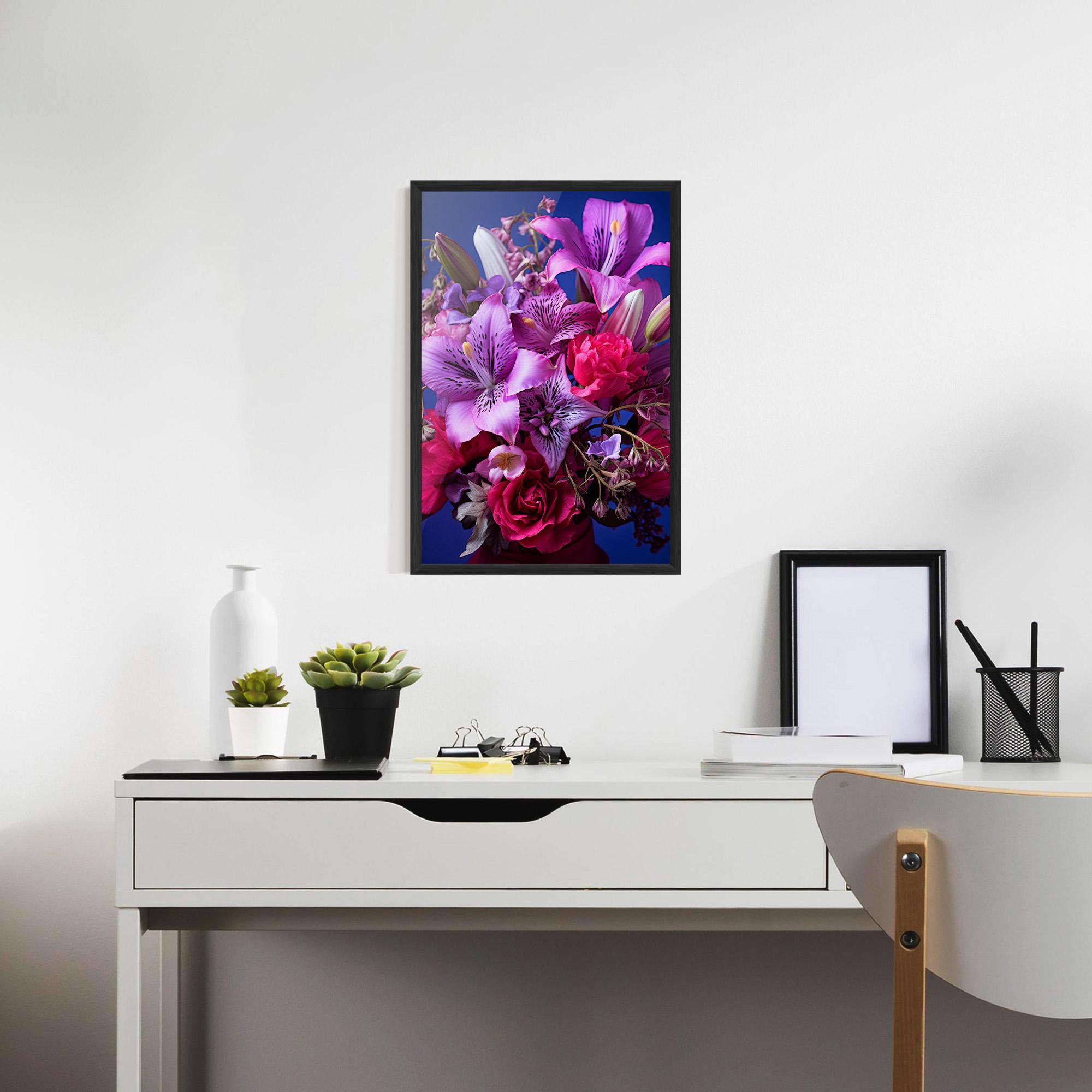 Poster Înrămat Purple Pretty Flowers mockup 7