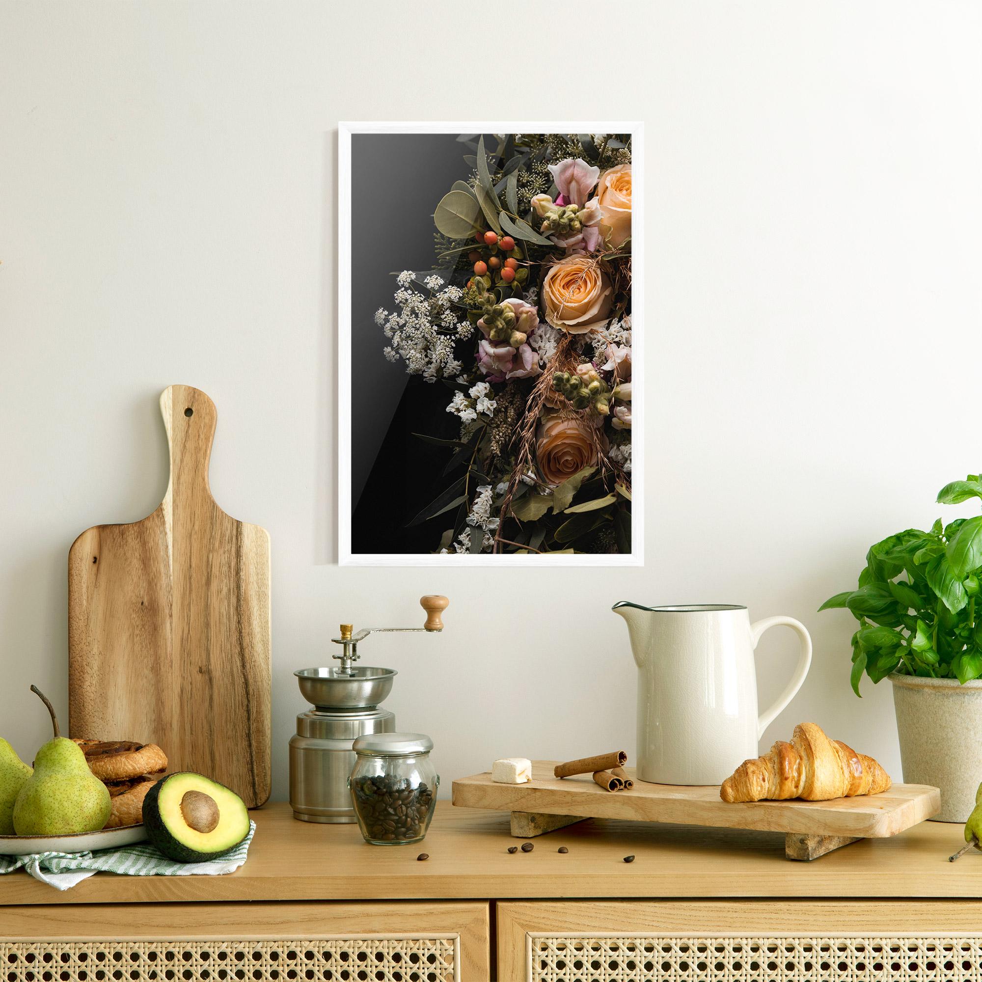 Poster Înrămat Dark Flower Bouquet mockup 8