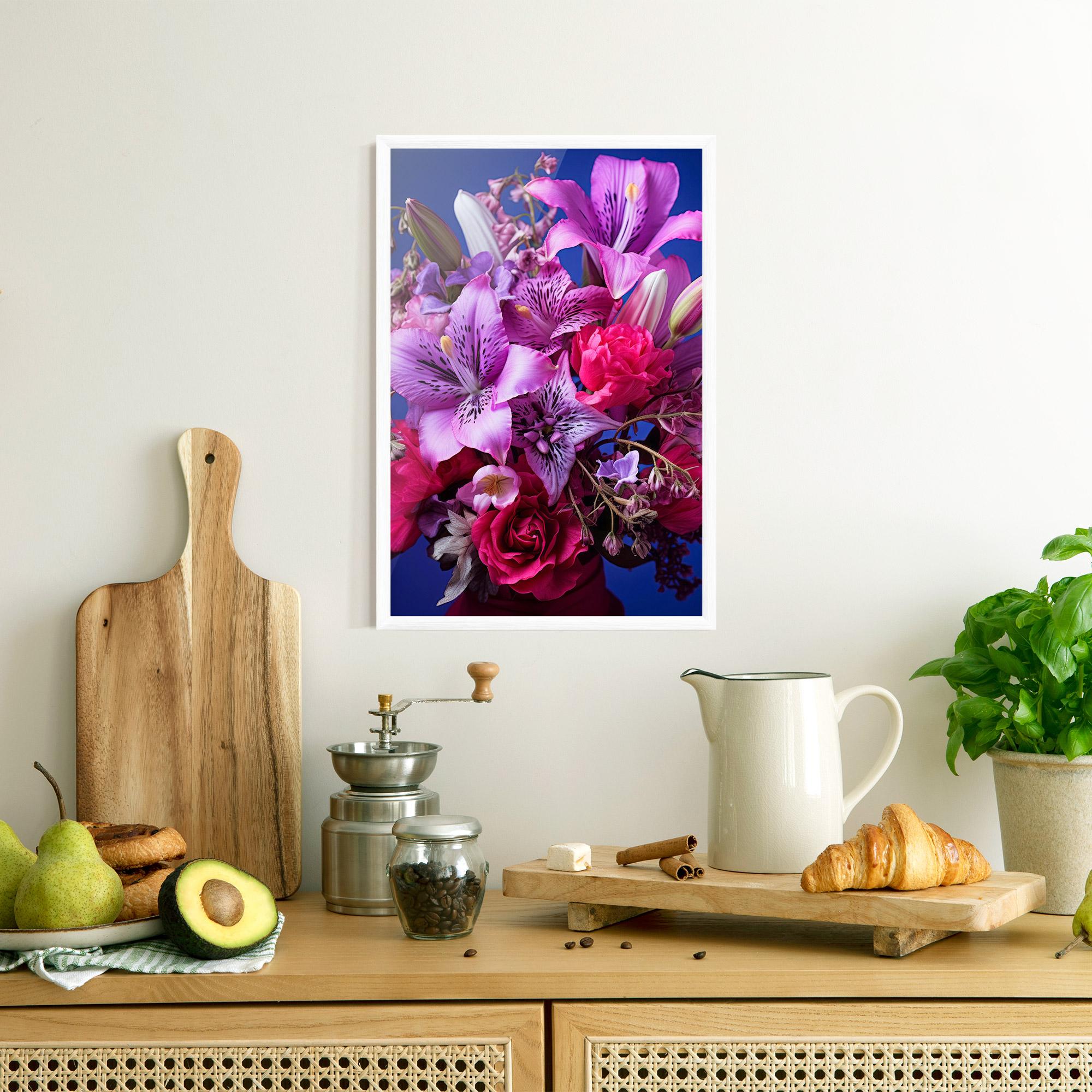 Poster Înrămat Purple Pretty Flowers mockup 8
