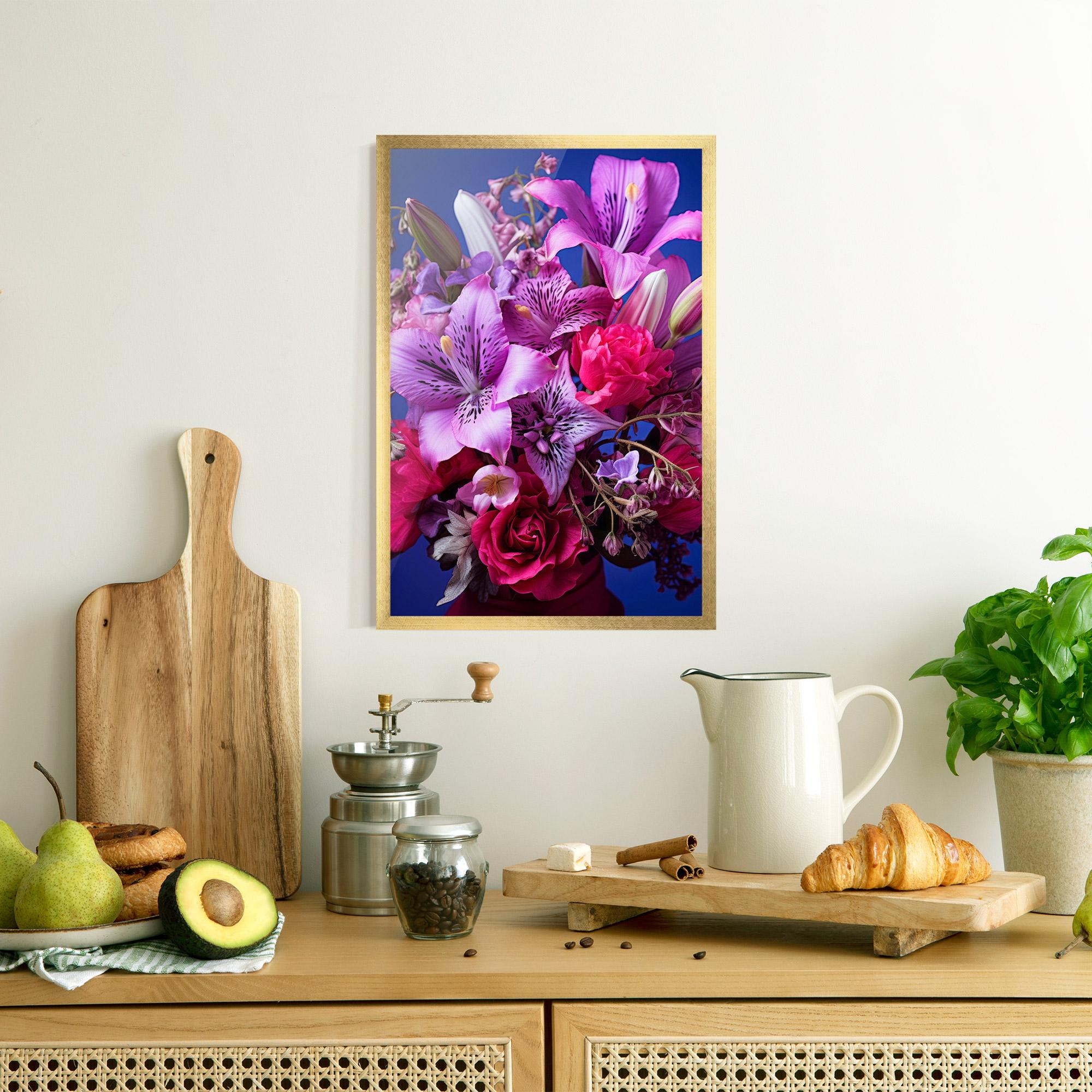 Poster Înrămat Purple Pretty Flowers mockup 8