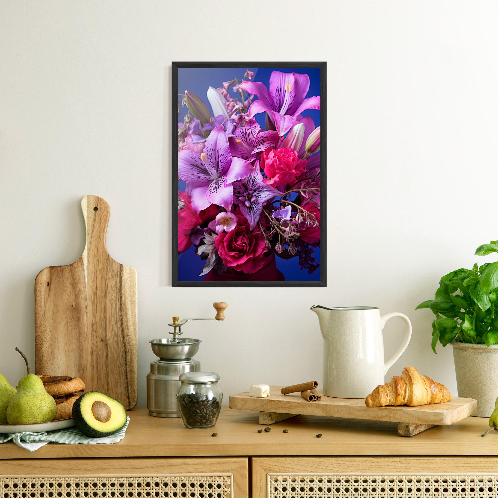 Poster Înrămat Purple Pretty Flowers mockup 8