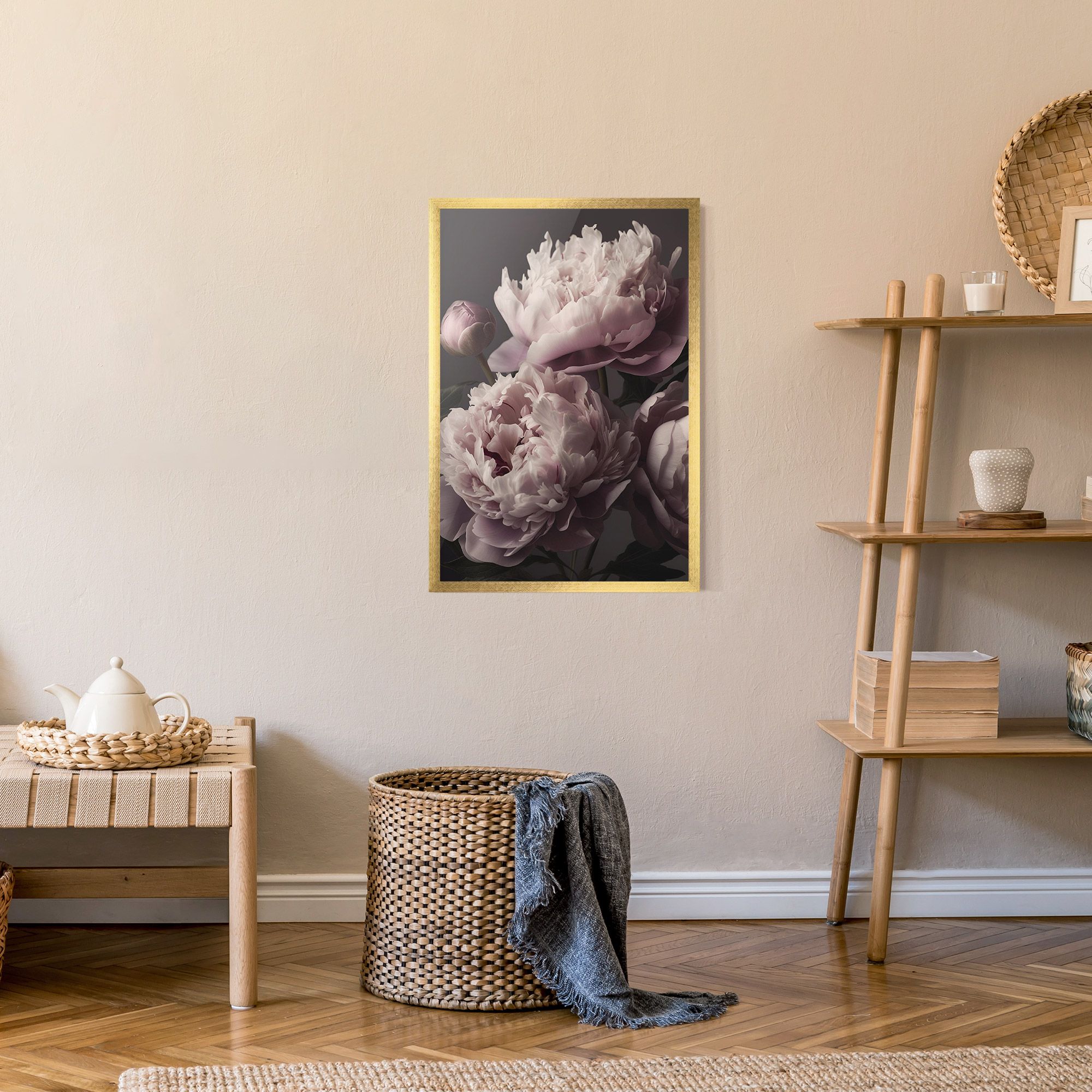 Grey Pastel Pink Peony mockup 9