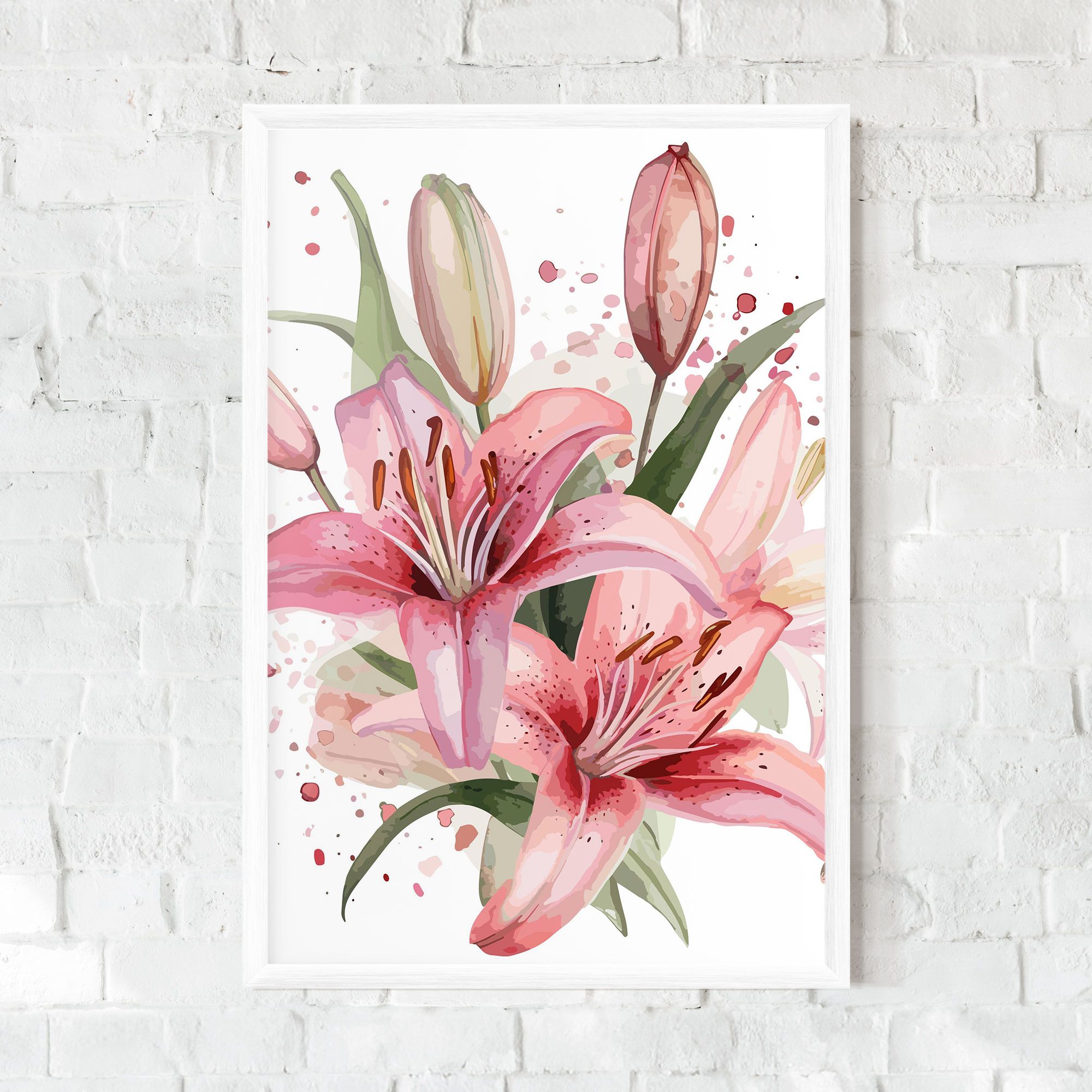 Beautiful Pink Lily mockup 0