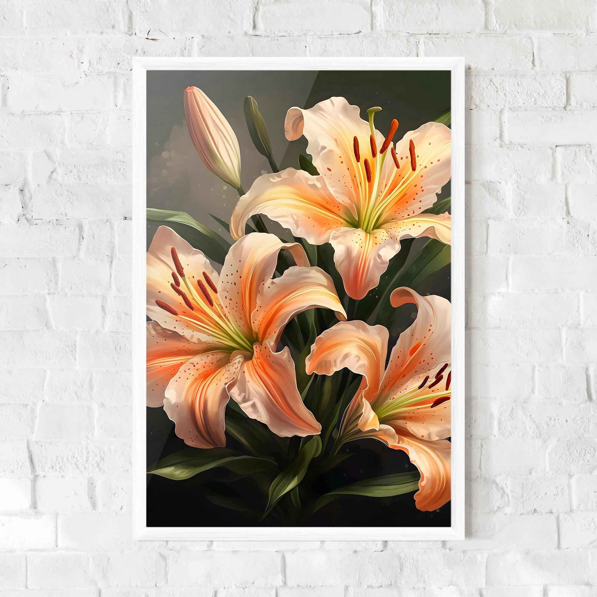 Poster Înrămat Light Orange Lily mockup 0