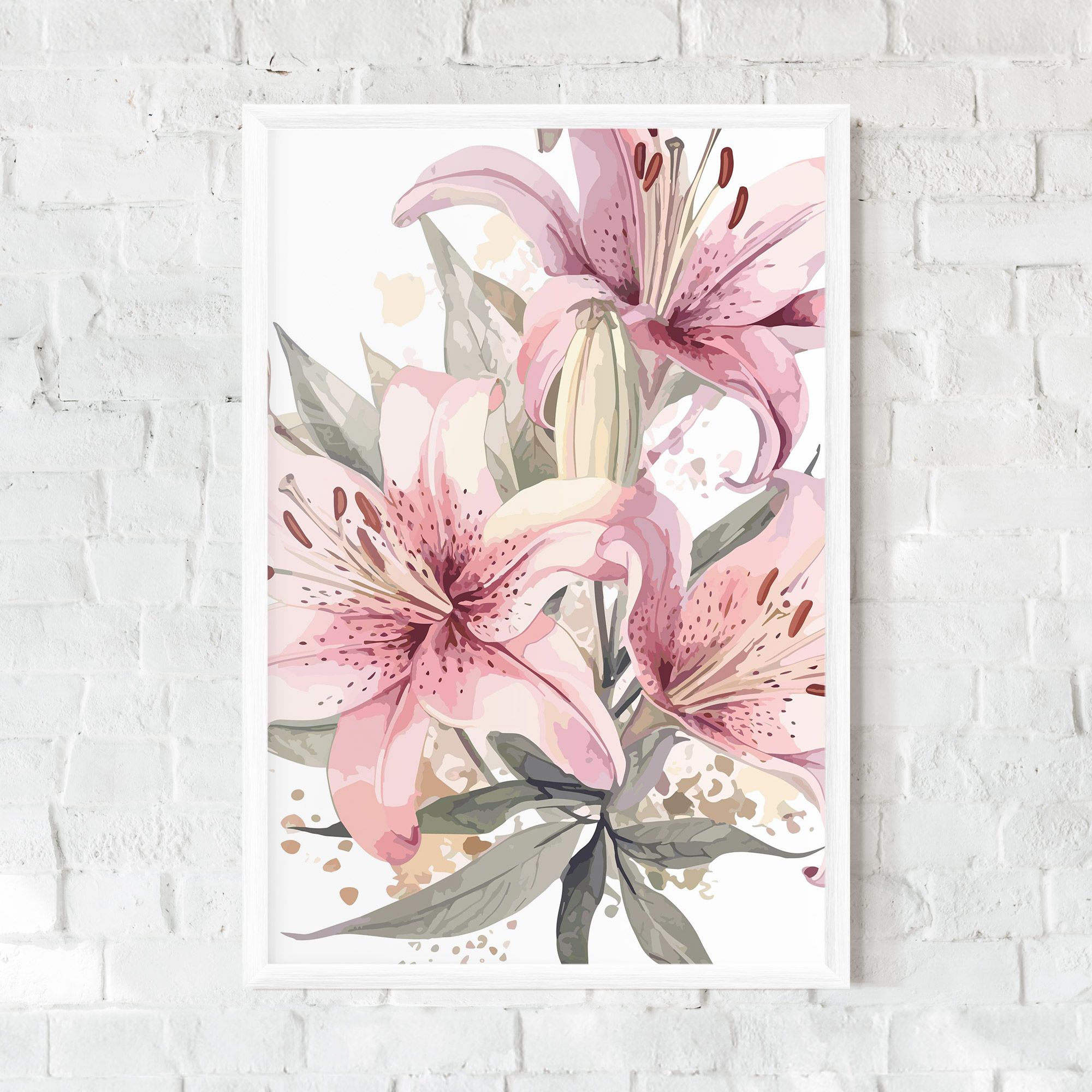 Light Pink Lily Art mockup 0