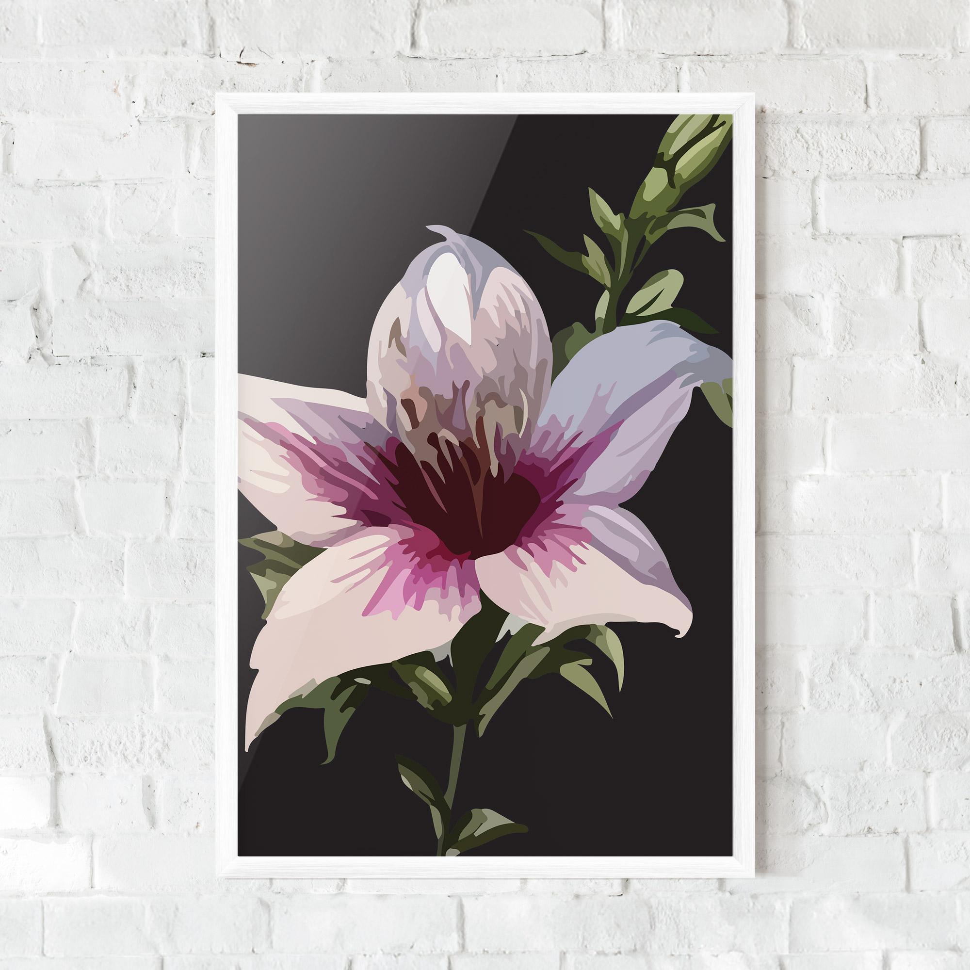 Poster Înrămat Pink Pretty Lily mockup 0