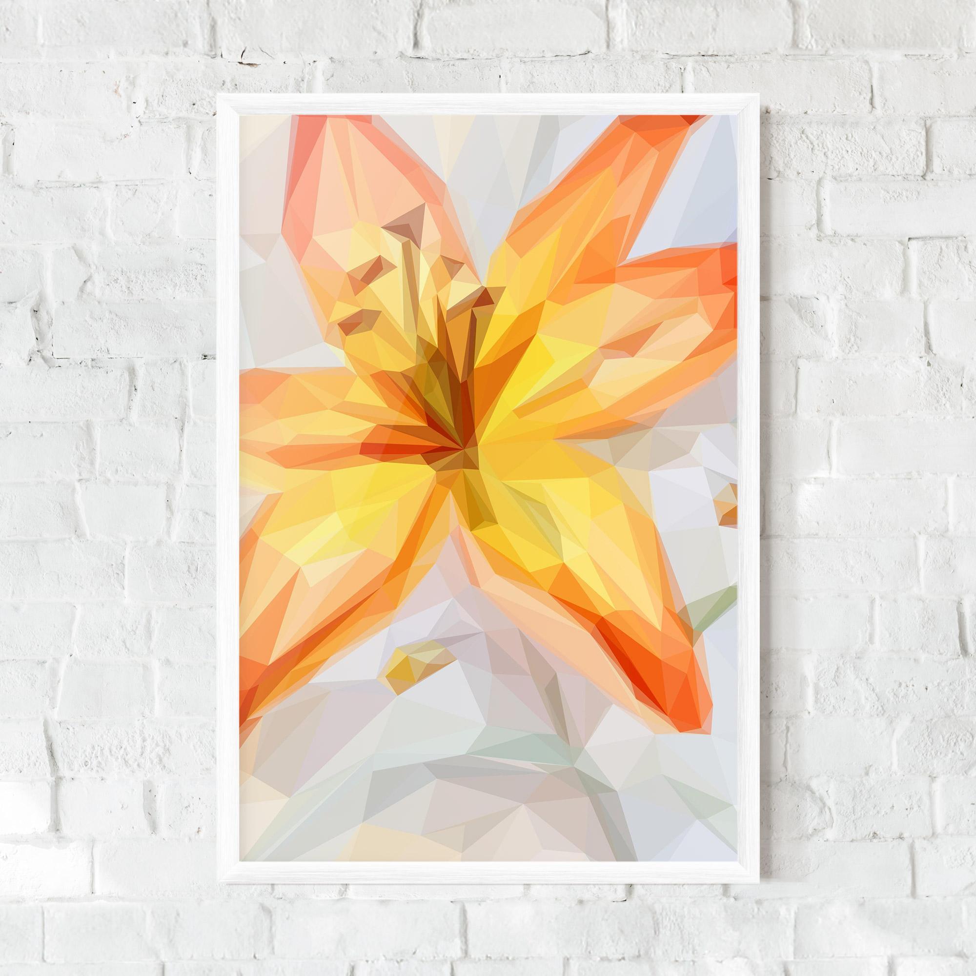 Poster Înrămat Yellow Orange Lily mockup 0